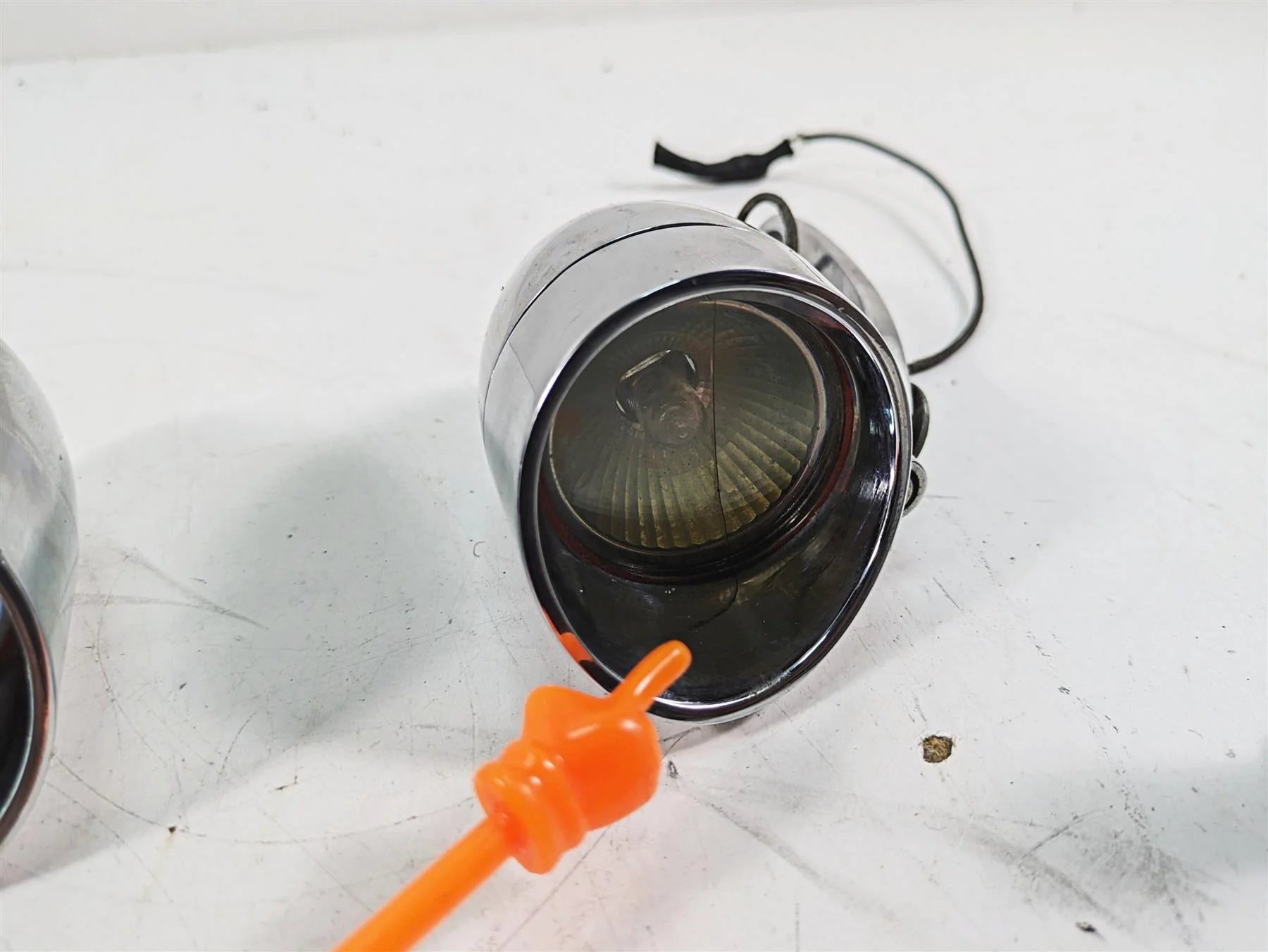 2000 Harley FXSTS Softail Springer Aftermarket Front Spot Light Set - Read - Image 2