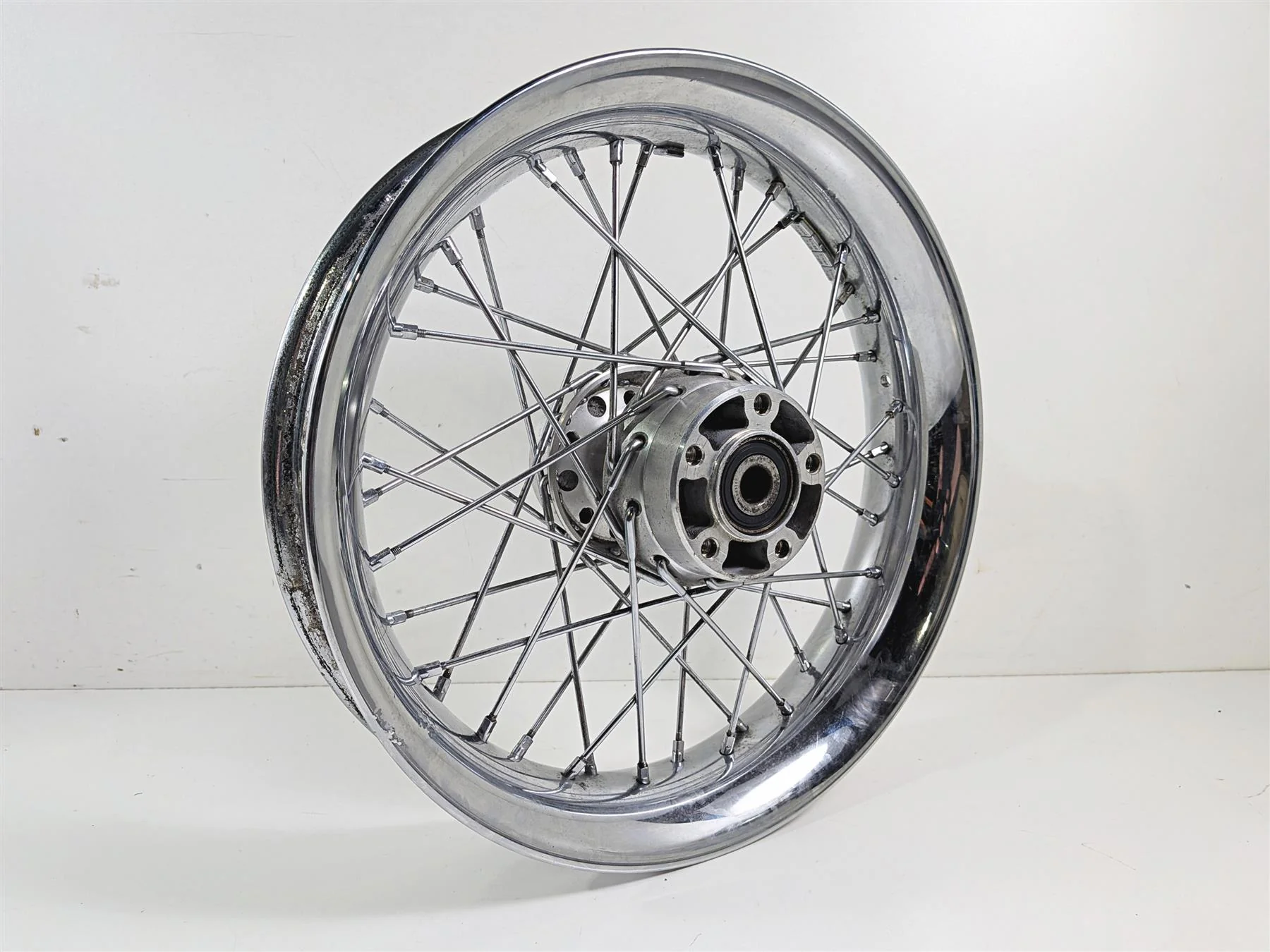 2000 Harley Touring FLHRCI Road King 16x3 Rear Wheel Spoke Rim -Runout 43440-05A - Image 12