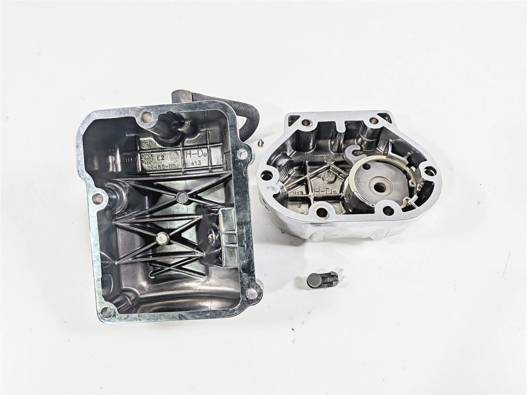 2000 Harley Touring FLHRCI Road King Transmission Chrome Cover Set 34465-98 - Image 8