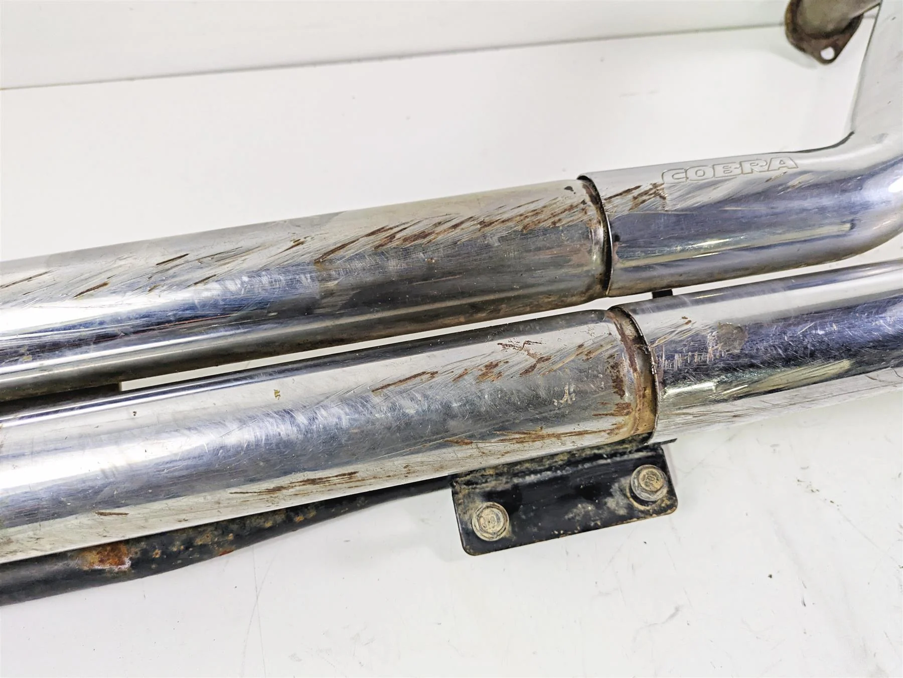 2000 Honda VT1100 Shadow Sabre Cobra Long Exhaust Pipe System - Image 4