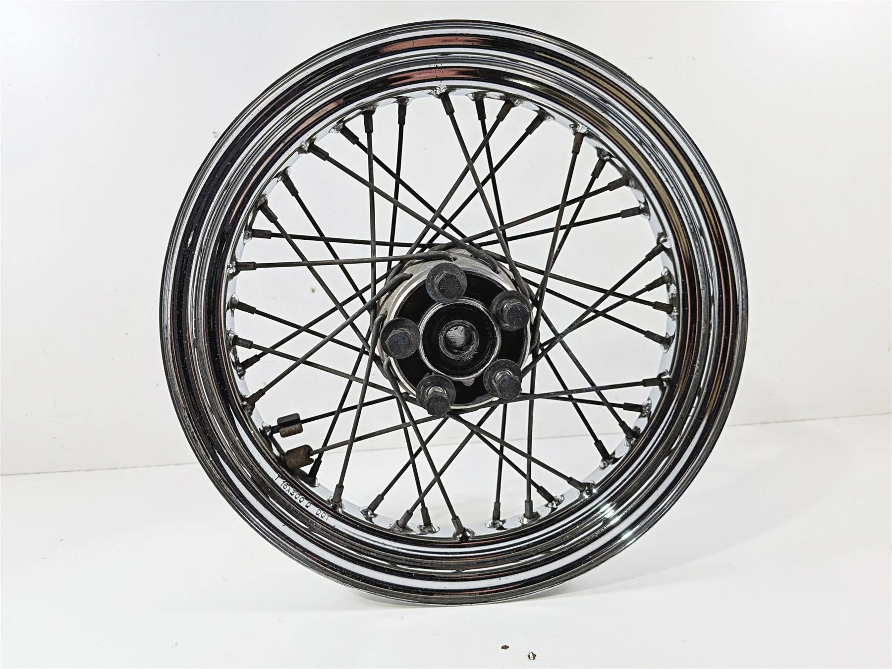 2001 Harley FLHRCI Road King 16x3 Rear Wheel Spoke Rim - Read 40975-05A - Image 3