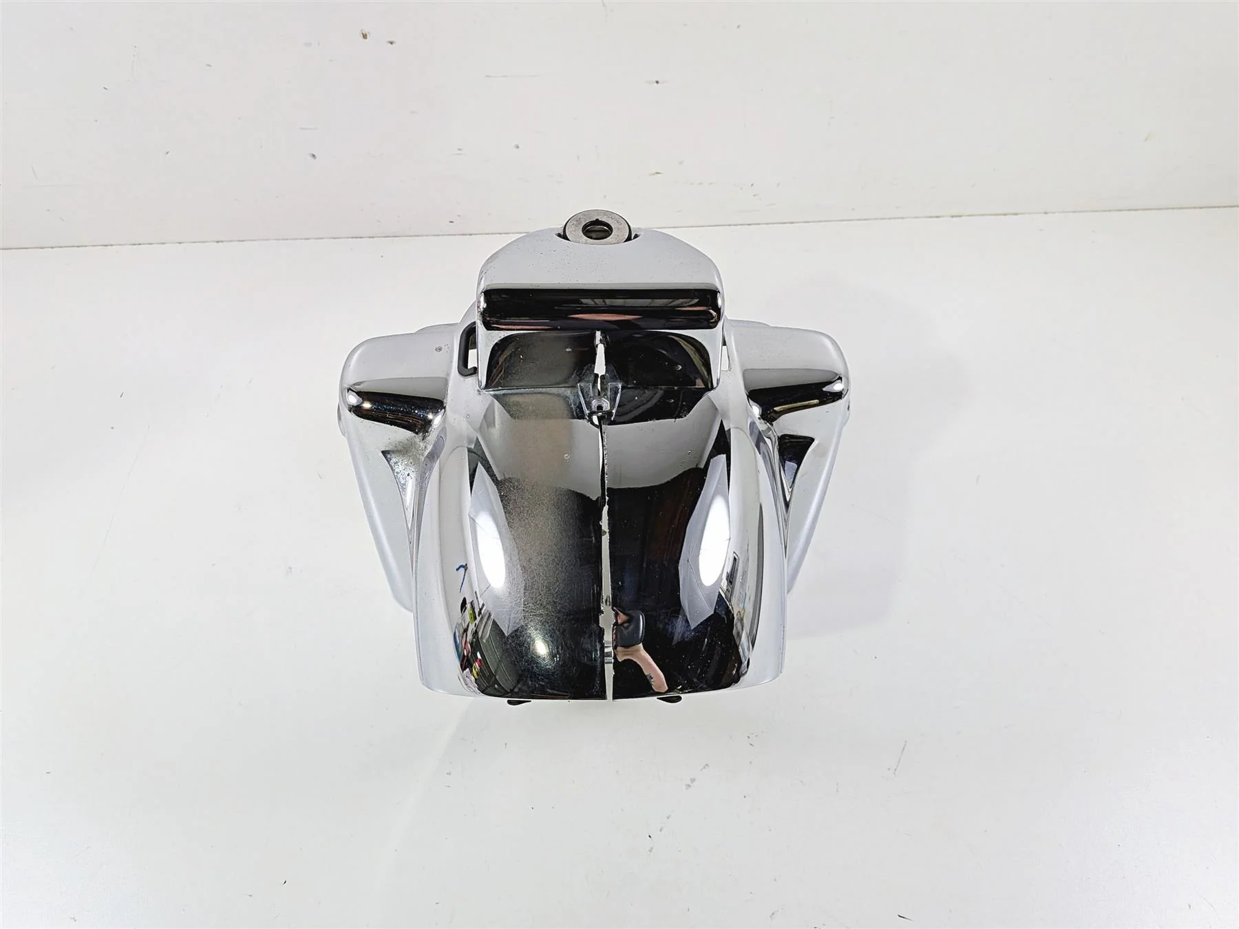 2001 Harley FLHRCI Road King Chrome Headlight Nacelle - Read 67924-06 67866-94 - Image 3