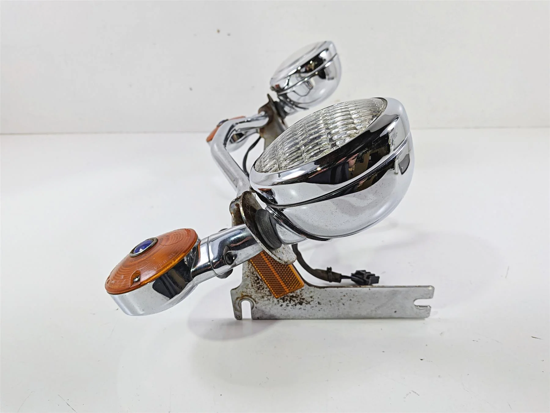 2001 Harley FLHRCI Road King Front Spot Light Blinker Set 68712-94A 68846-98C - Image 5