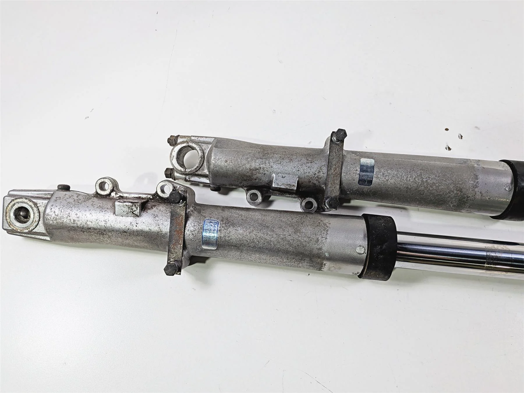 2001 Harley FLHRCI Road King Straight Front Fork Leg Set 41mm -Read 46495-00 - Image 7