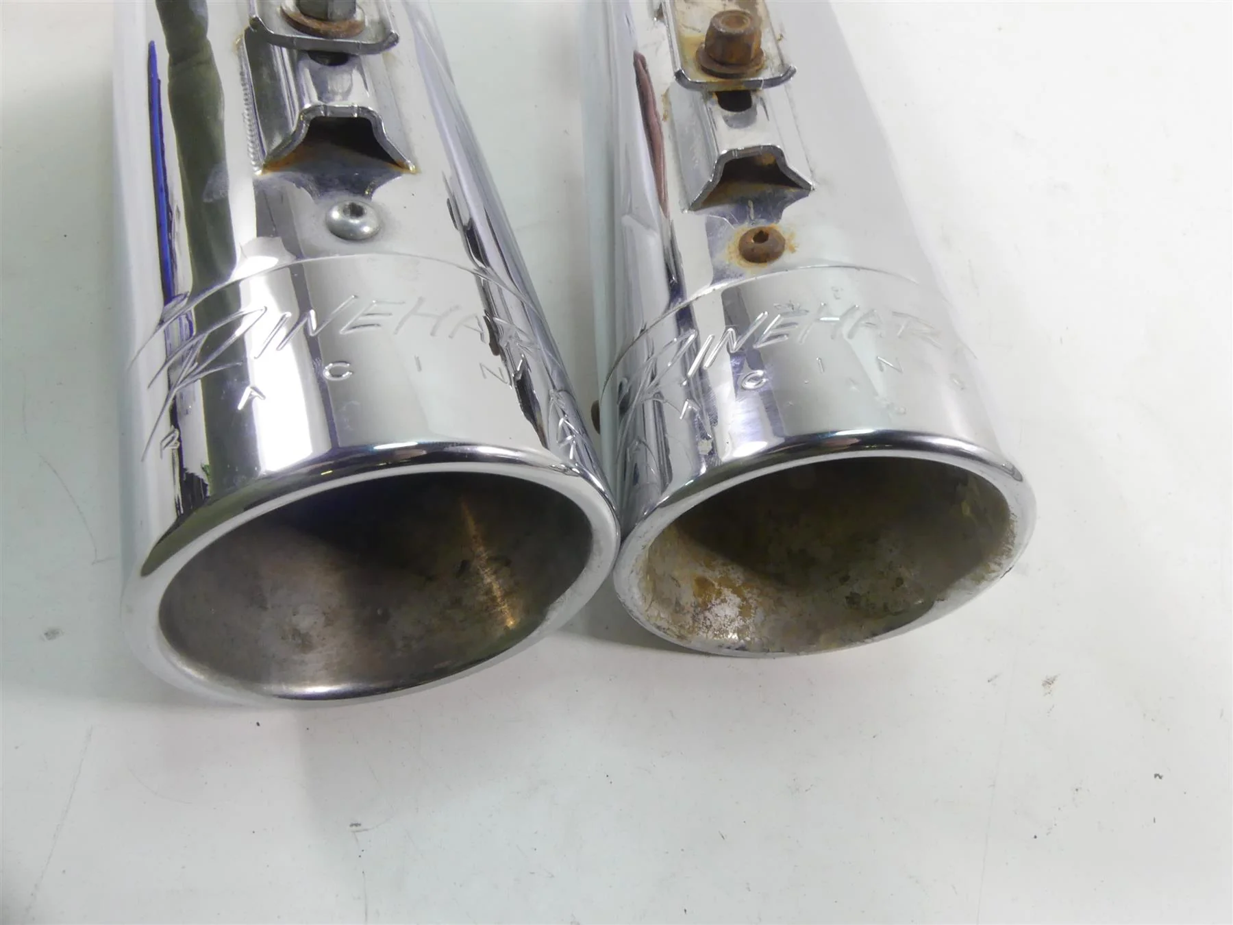 2001 Harley Touring FLHRCI Road King Rinehart True Dual Exhaust Set 100-0102C - Image 2