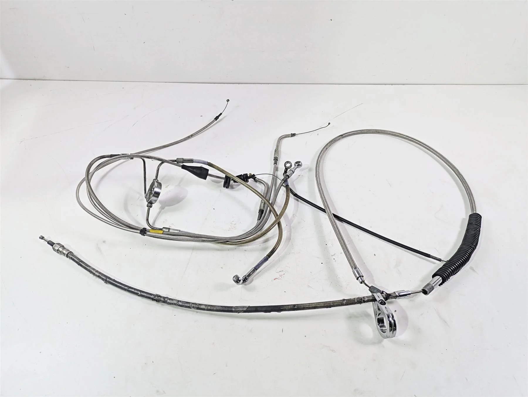 2001 Harley Touring FLHX Street Glide Brake Line Throttle Body Cable & Clutch Line 14" Tall Bars