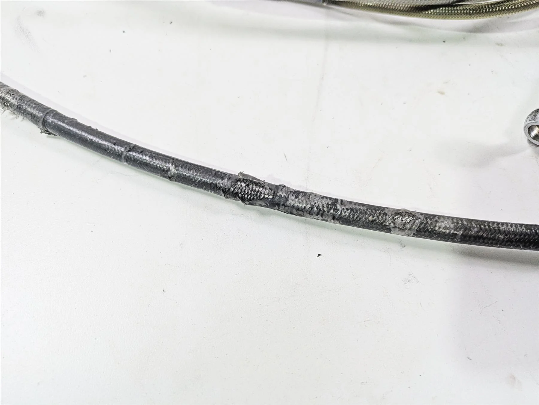 2001 Harley Touring FLHX Street Glide Brake Line Throttle Body Cable & Clutch Line 14" Tall Bars - Image 2