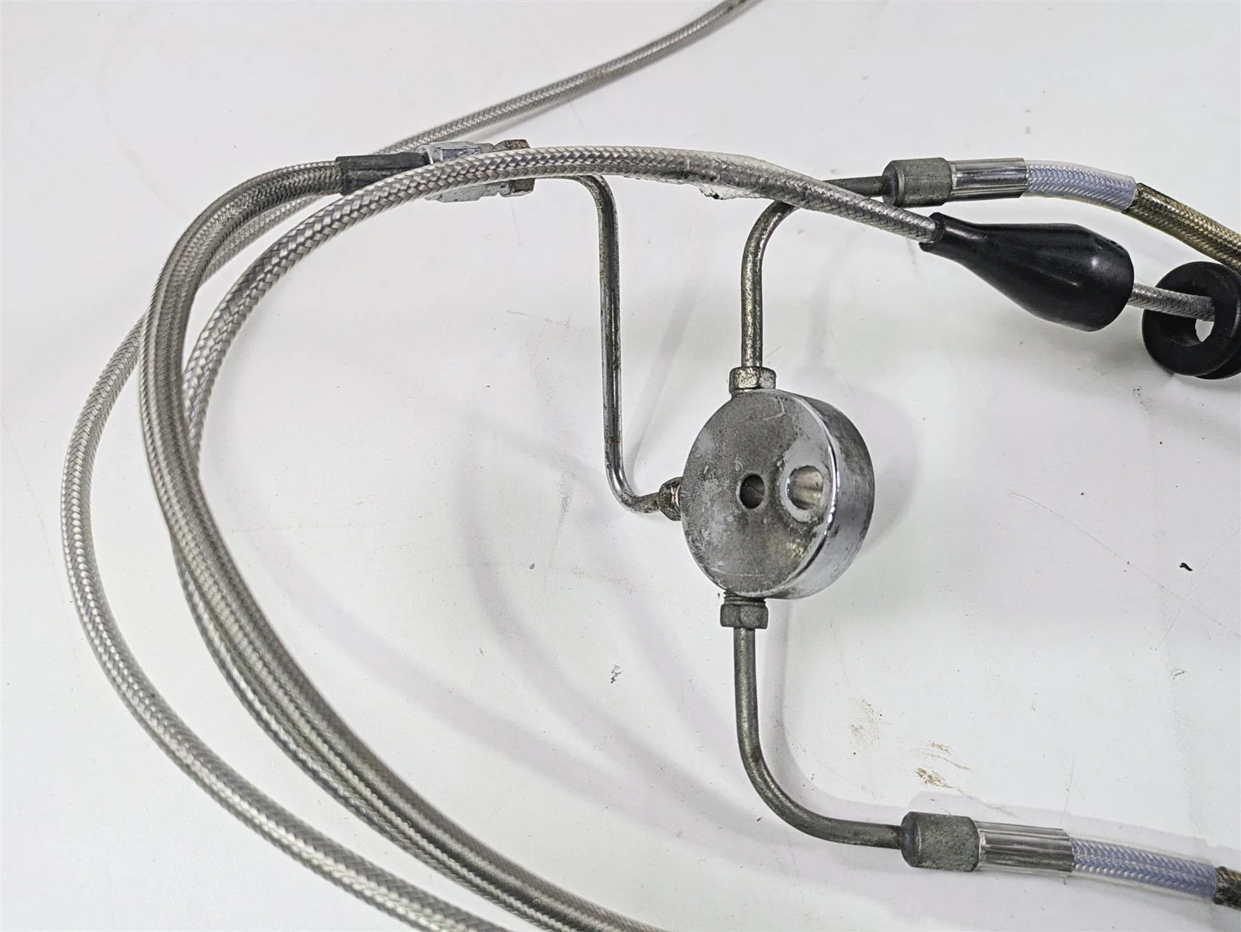 2001 Harley Touring FLHX Street Glide Brake Line Throttle Body Cable & Clutch Line 14" Tall Bars - Image 4