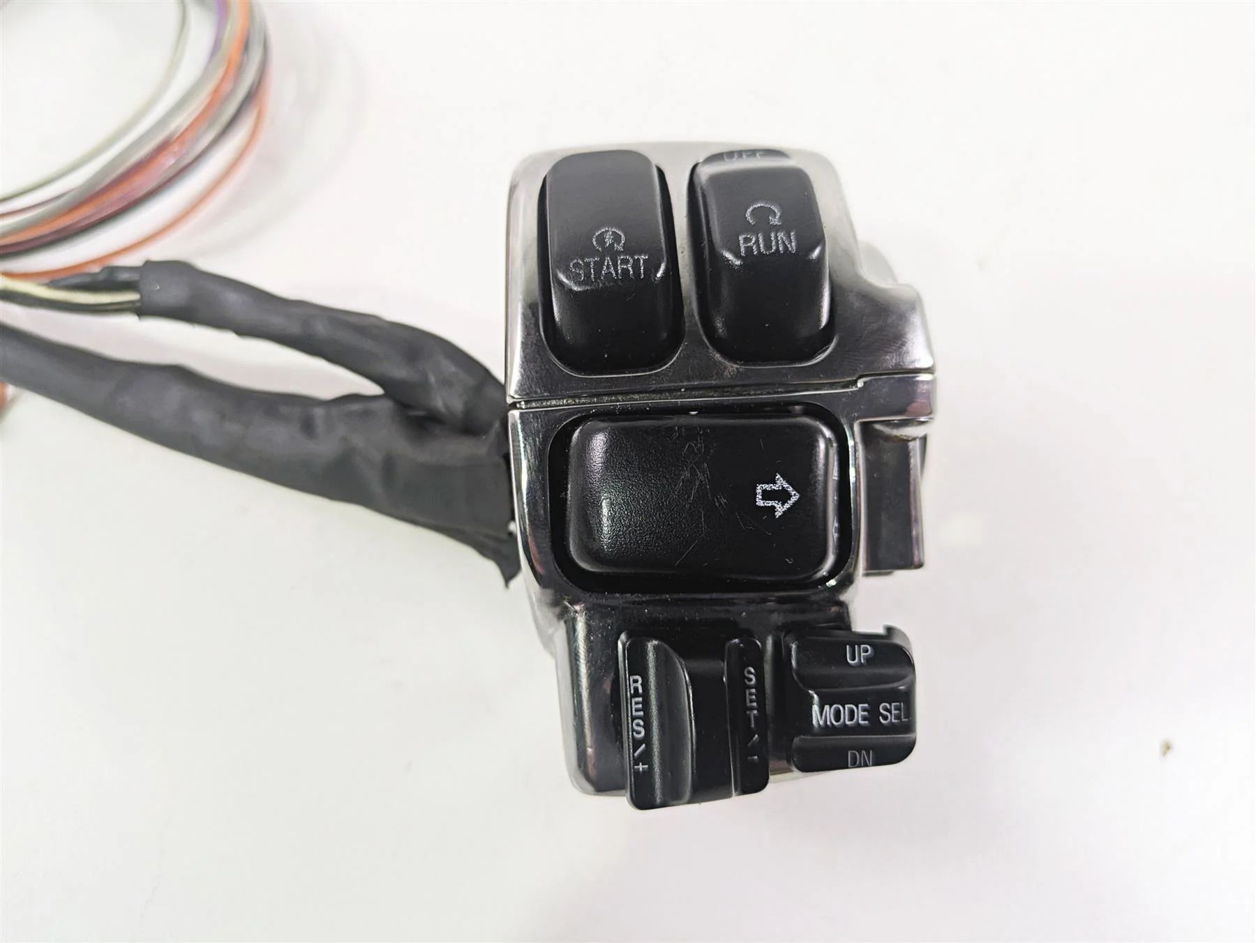 2001 Harley Touring FLHX Street Glide Chrome Control Switch Set 71685-06A - Image 10