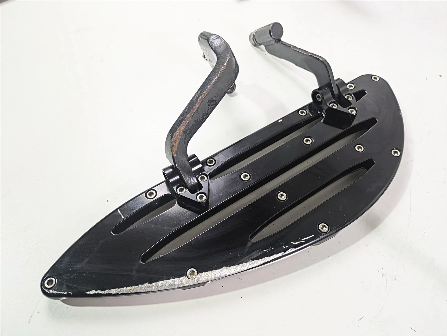 2001 Harley Touring FLHX Street Glide CNC Cut Front Rear Floor Board Pedal Set - Image 8