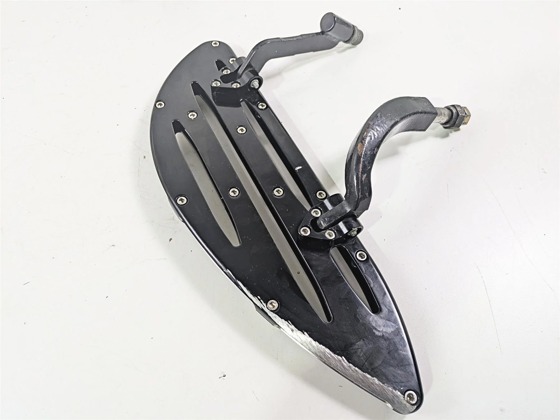 2001 Harley Touring FLHX Street Glide CNC Cut Front Rear Floor Board Pedal Set - Image 9
