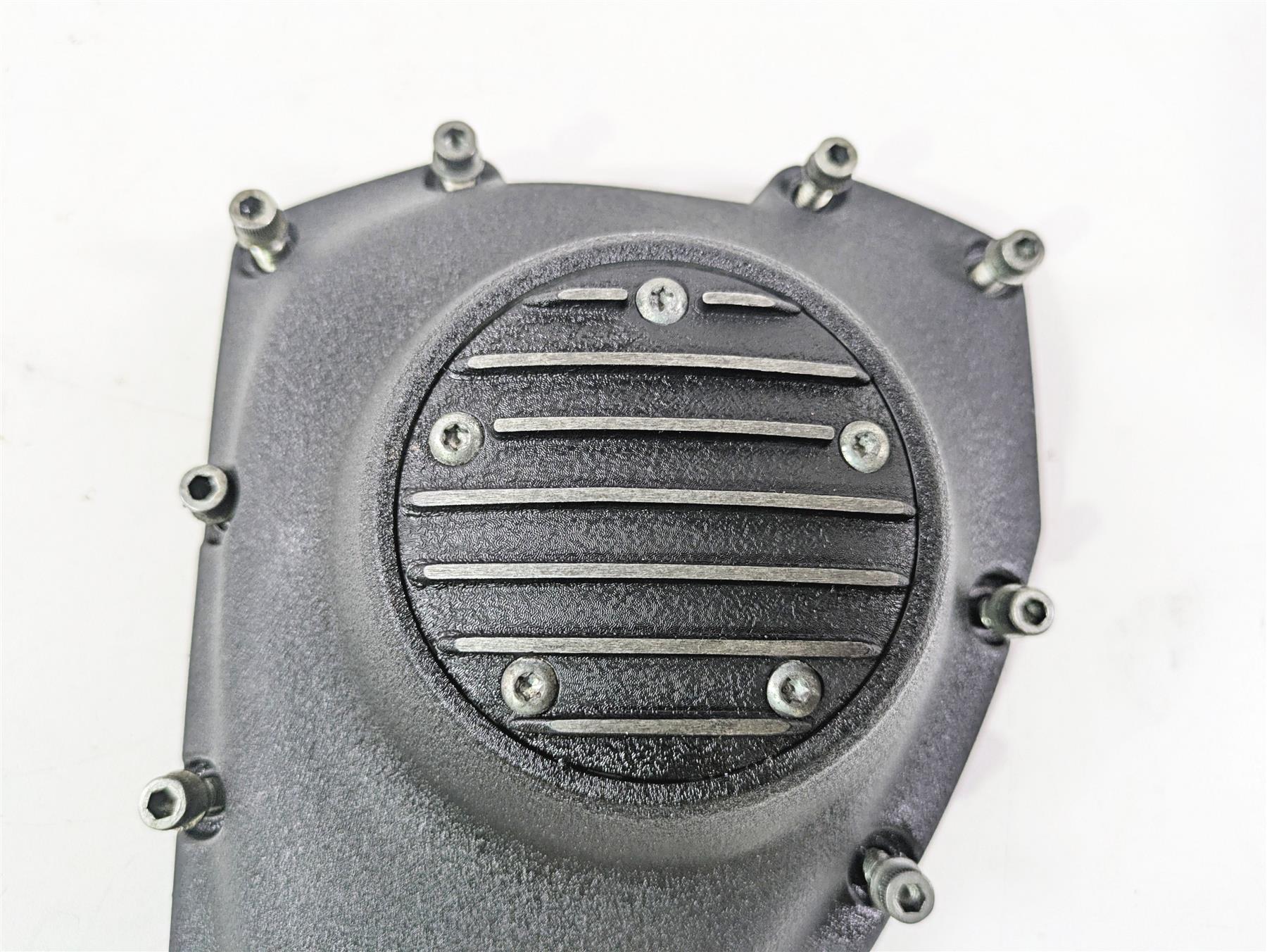 2001 Harley Touring FLHX Street Glide Timing Cover Wrinkled Black 25362-01B - Image 6