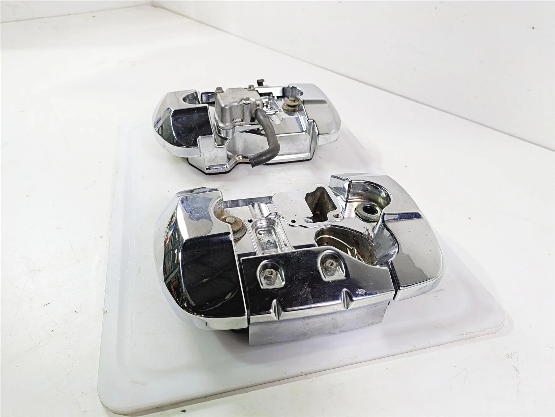 2001 Honda VT750 Shadow Ace Valve Cover Chrome Covers Set 12311-MBA-710 - Image 10