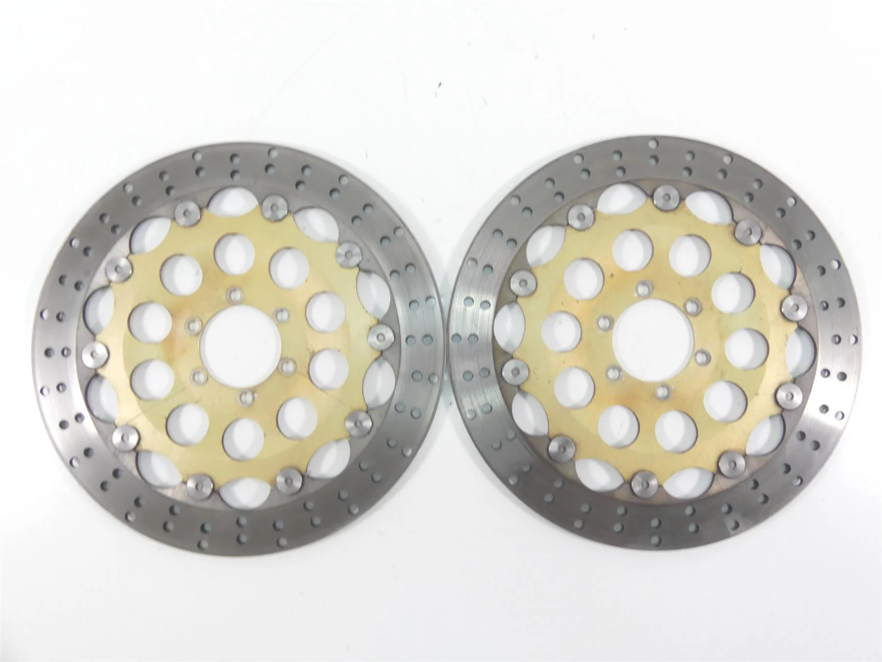 2001 Moto Guzzi California Sp 1100  Front Brake Rotor Disc Set GU37613305 - Image 3
