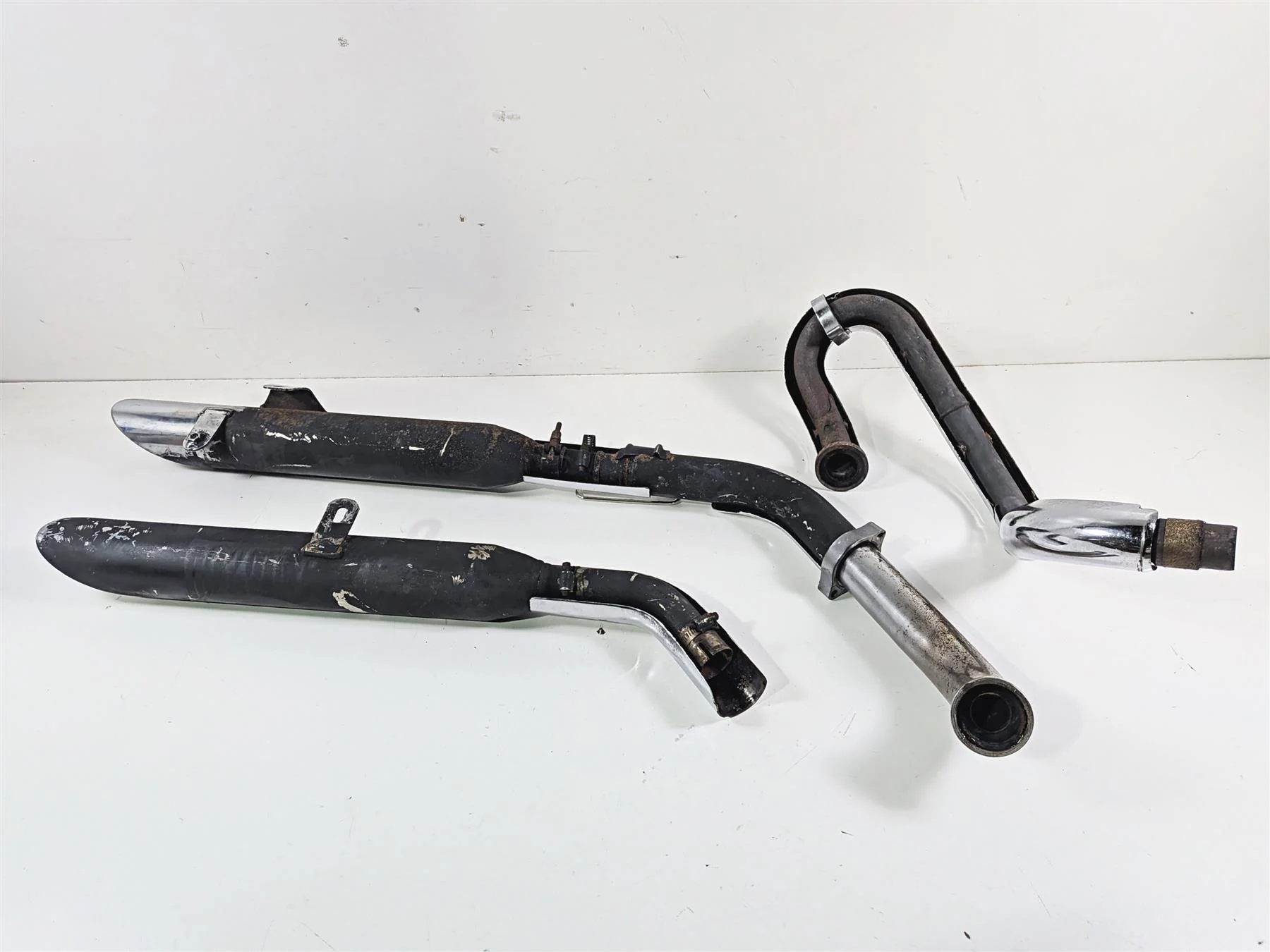 2001 Suzuki VZ800 Marauder Cobra True Duals Exhaust Muffler Header Set - Image 2