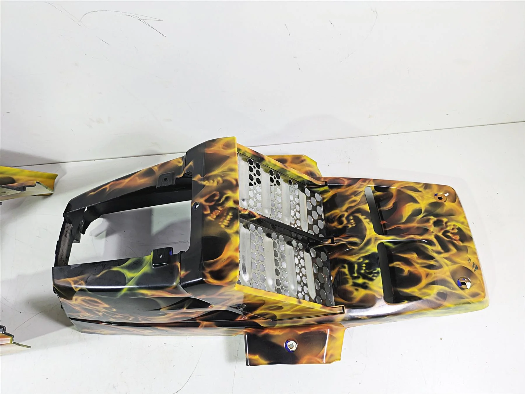 2001 Yamaha Banshee YFZ350 Painted Flames Front Rear Fairings 2GU-W2151-B1-00 - Image 5
