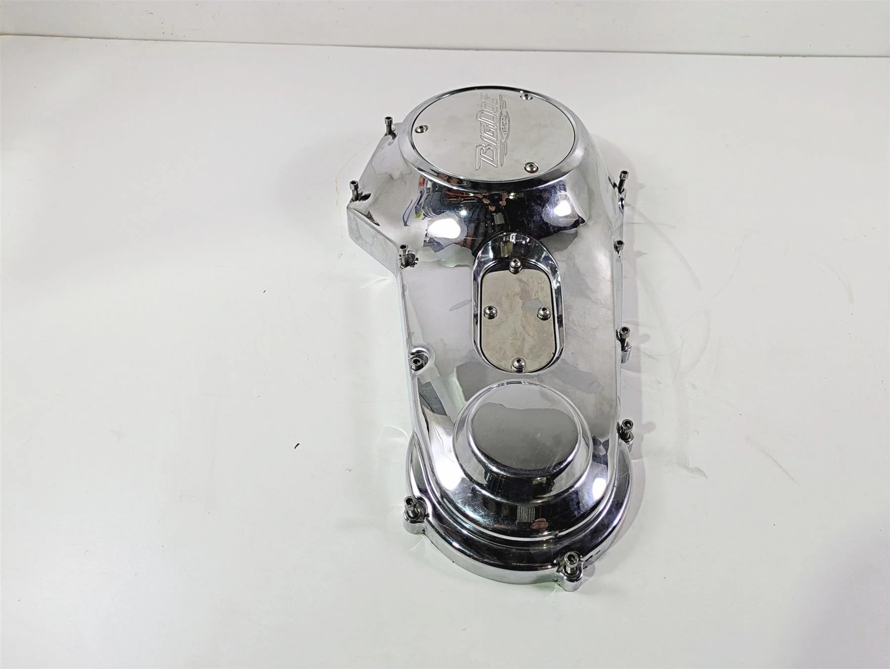 2002 Big Dog Pitbull Chrome Outer Primary Drive Clutch & Derby Cover - Image 12