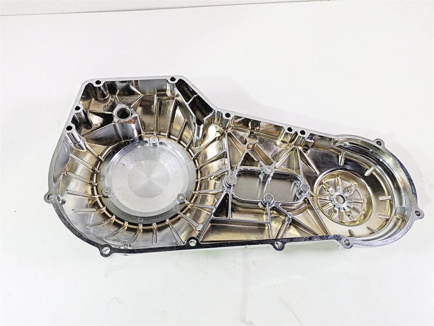 2002 Big Dog Pitbull Chrome Outer Primary Drive Clutch & Derby Cover - Image 2