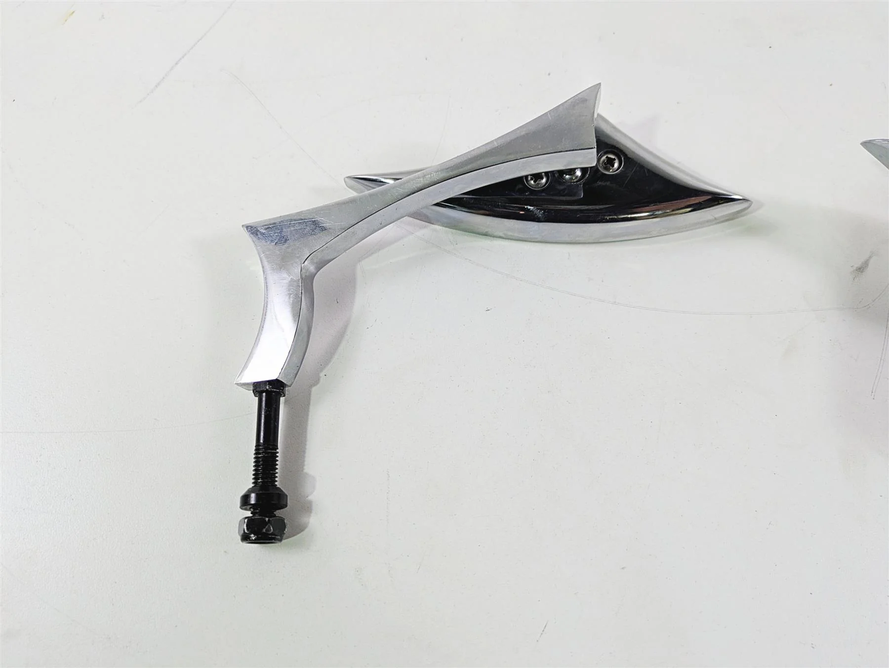 2002 Big Dog Pitbull Custom Chrome Rear View Mirror Set Left & Right - Image 4