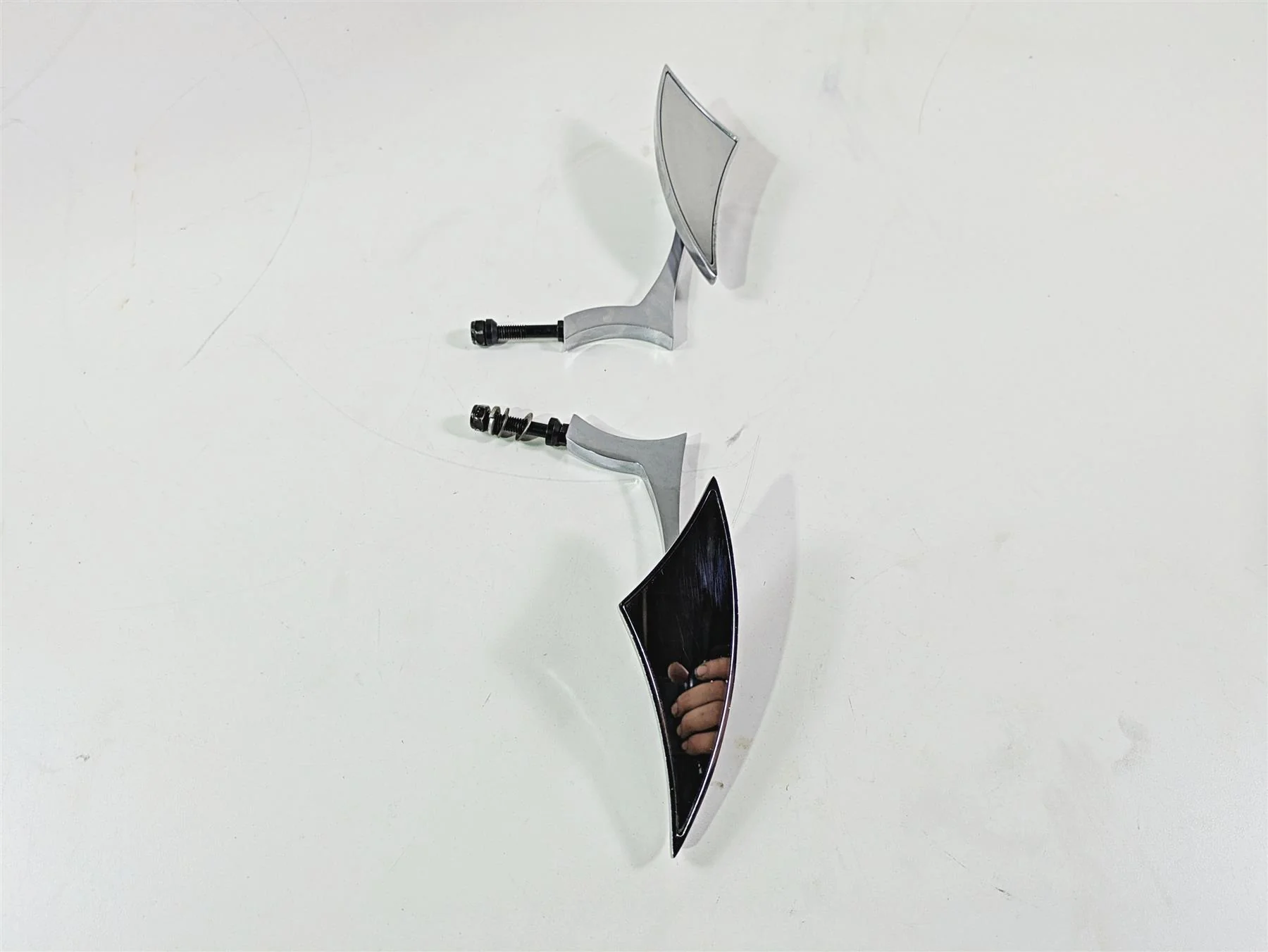 2002 Big Dog Pitbull Custom Chrome Rear View Mirror Set Left & Right - Image 6