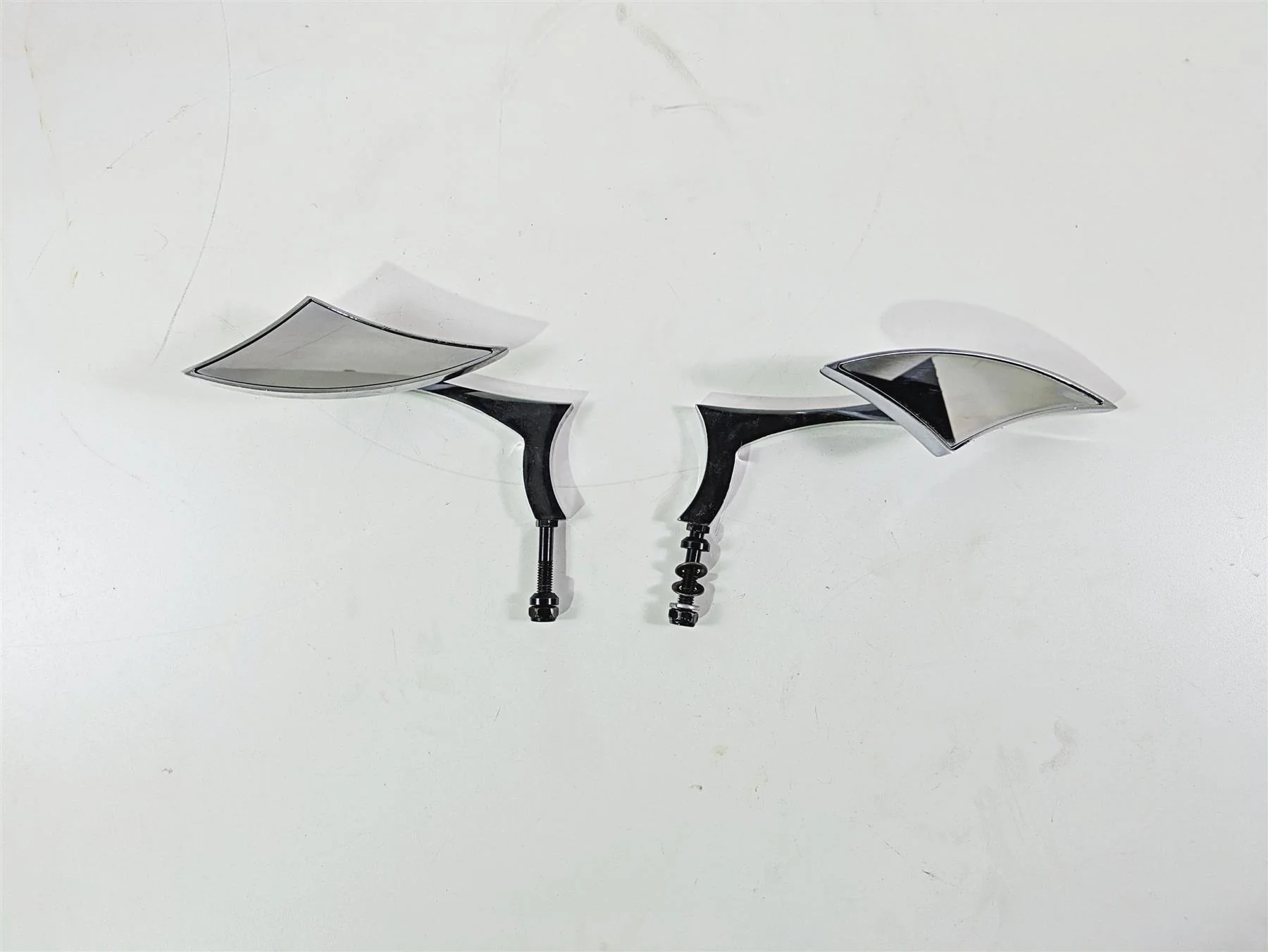 2002 Big Dog Pitbull Custom Chrome Rear View Mirror Set Left & Right - Image 9