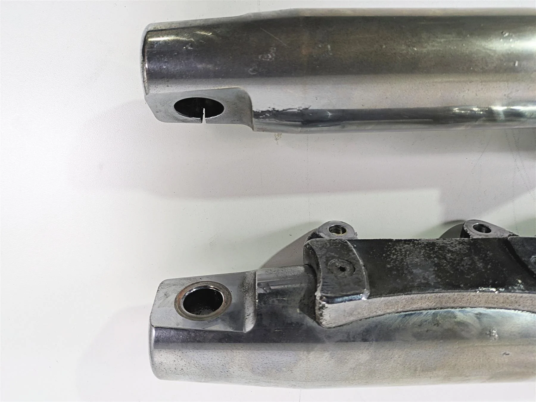 2002 Big Dog Pitbull Front Left Right Fork Leg Set - Rust - For Parts - Image 5