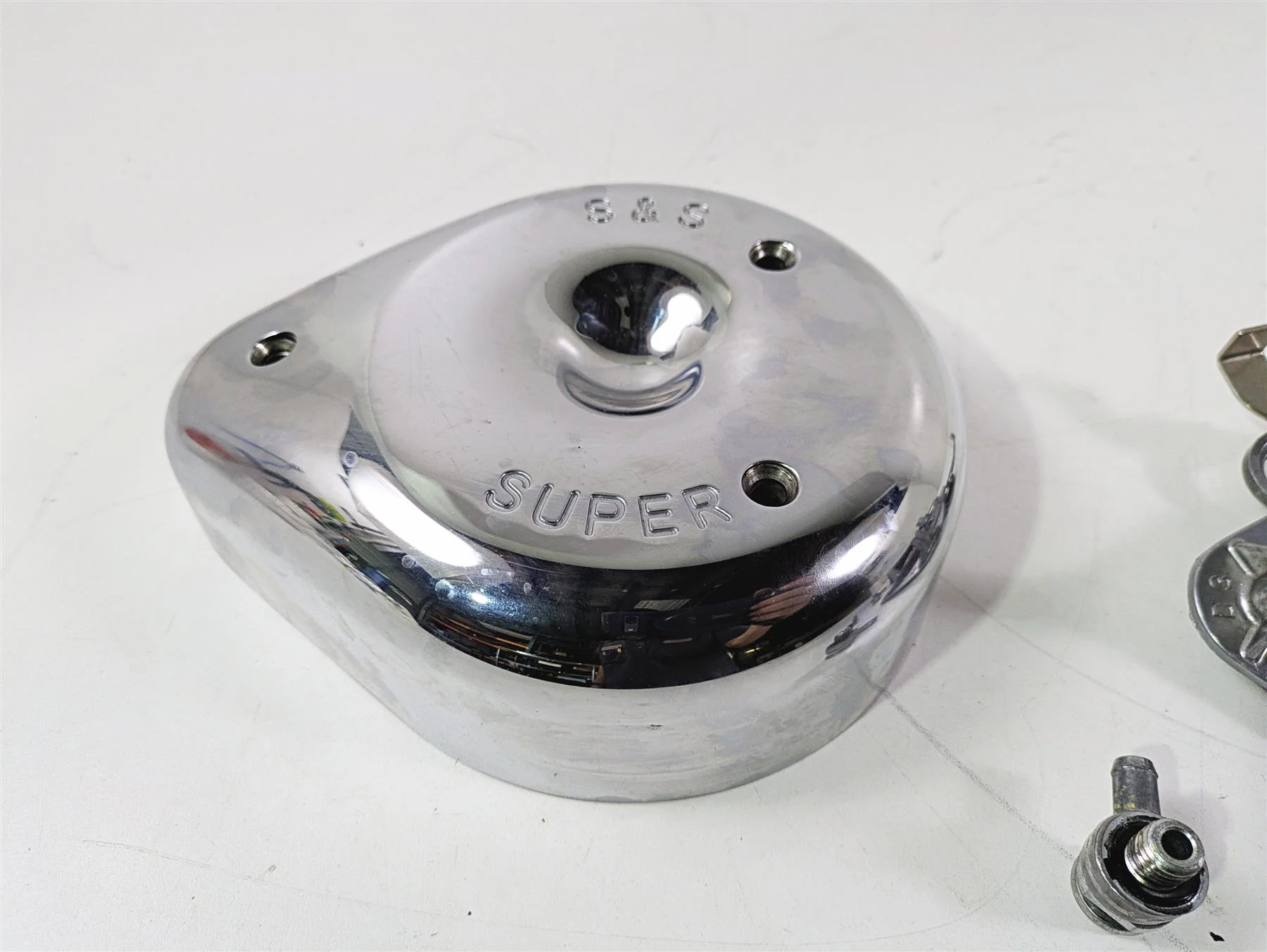 2002 Big Dog Pitbull S&S Super Stock Air Cleaner Filter Breather 336 378 5128071 - Image 6