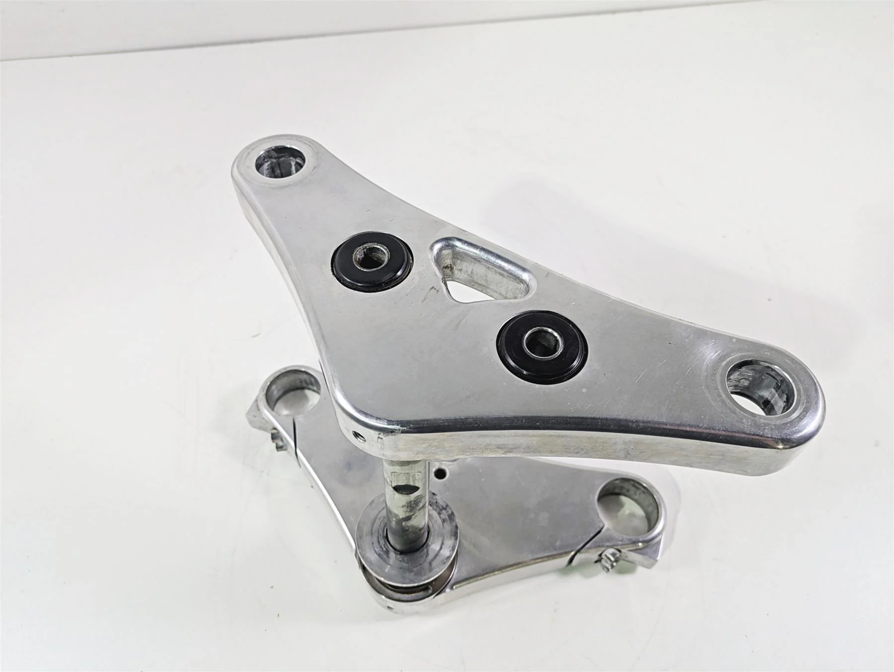 2002 Big Dog Pitbull Upper Lower Triple Tree Steering Clamp Set - Image 11