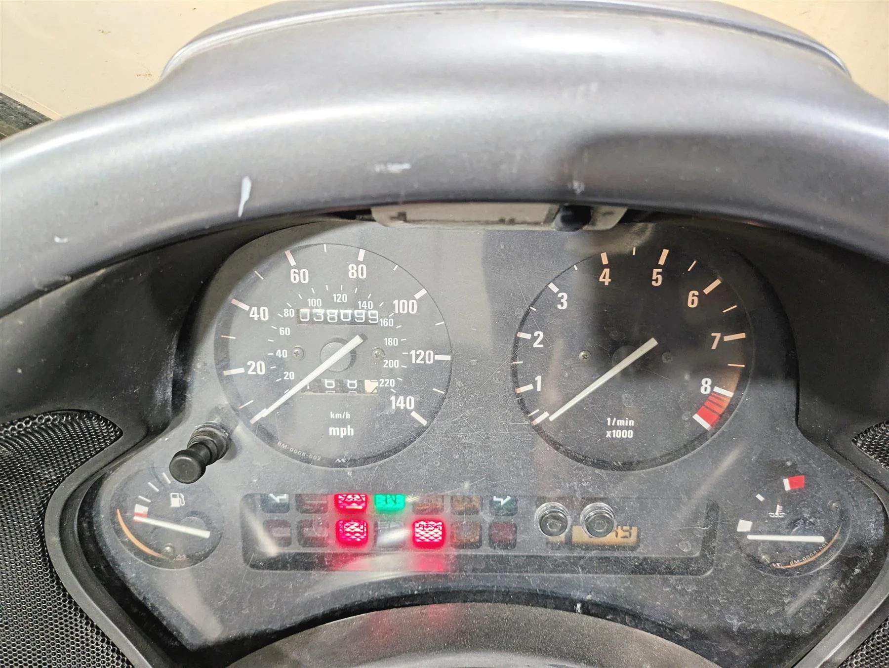 2002 BMW K1200LT 89V3 Full Gauges Speedometer Set 38K 7650316 62117660414 - Image 2