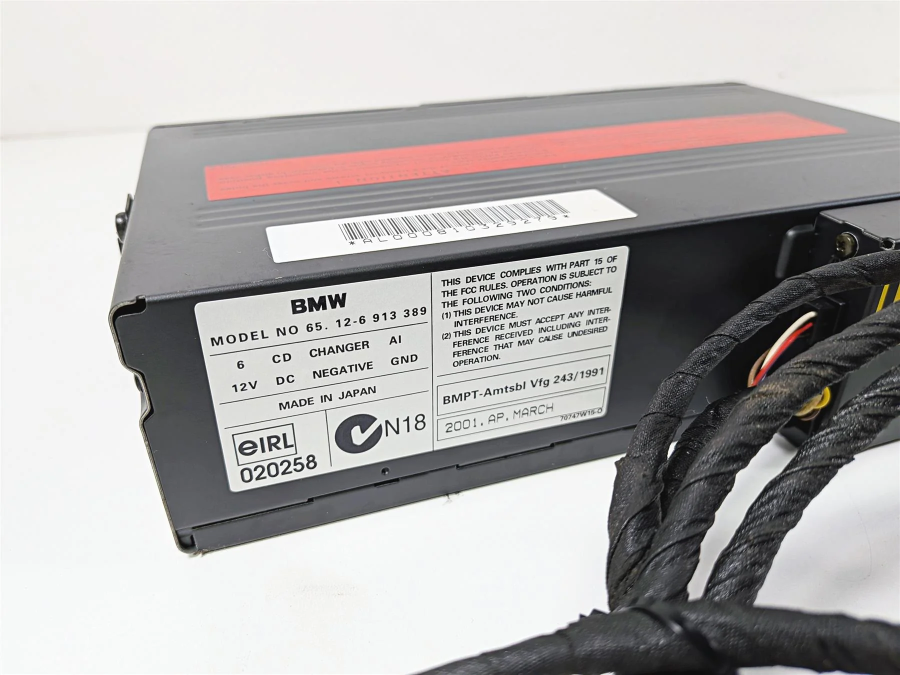 2002 BMW K1200LT 89V3 Radio CD Changer Audio Cassette Player Set 65126913389 - Image 6