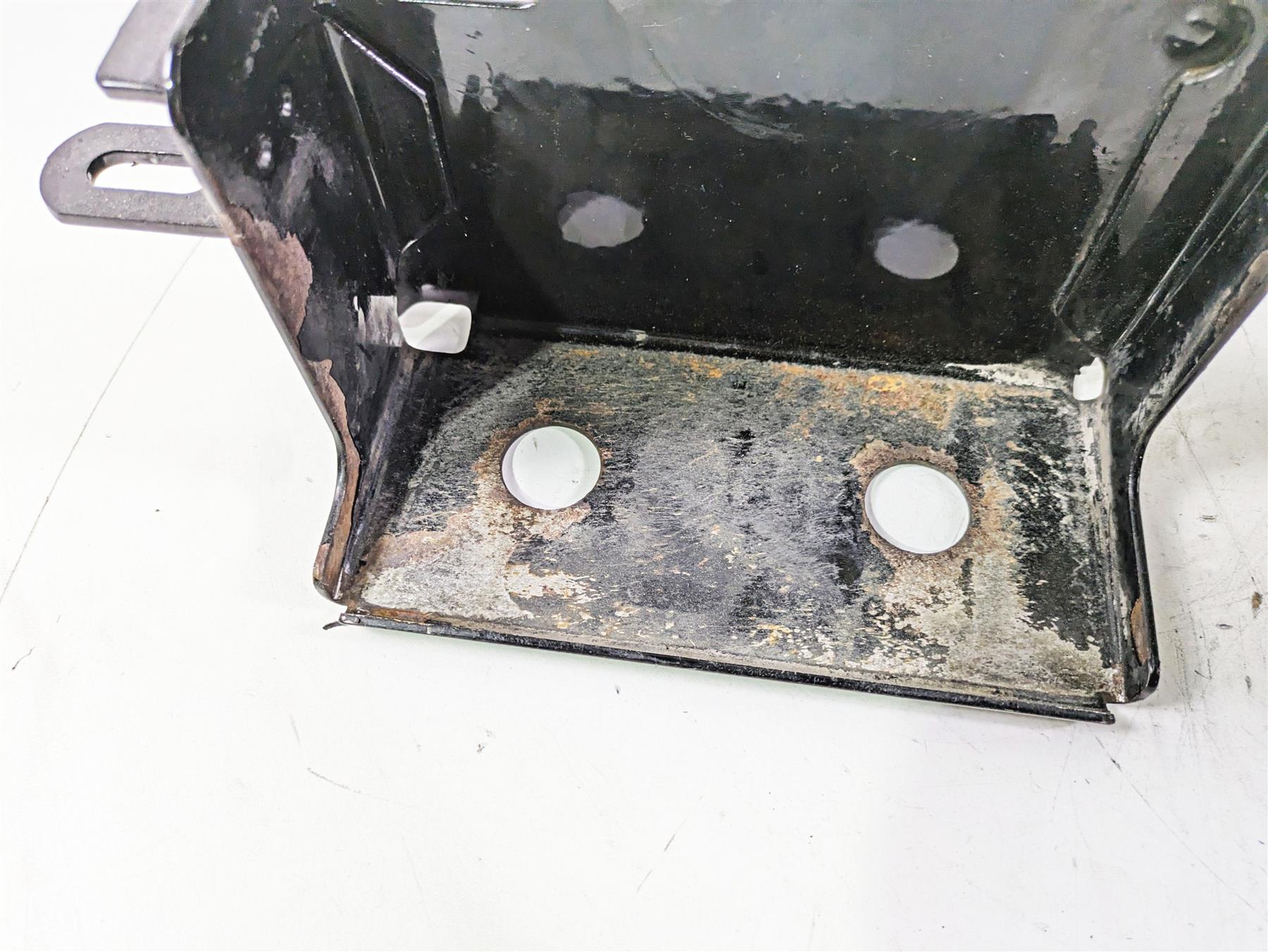 2002 Harley Dyna FXDL Low Rider Battery Tray Box & Skull Chrome Cover 66375-97 - Image 7