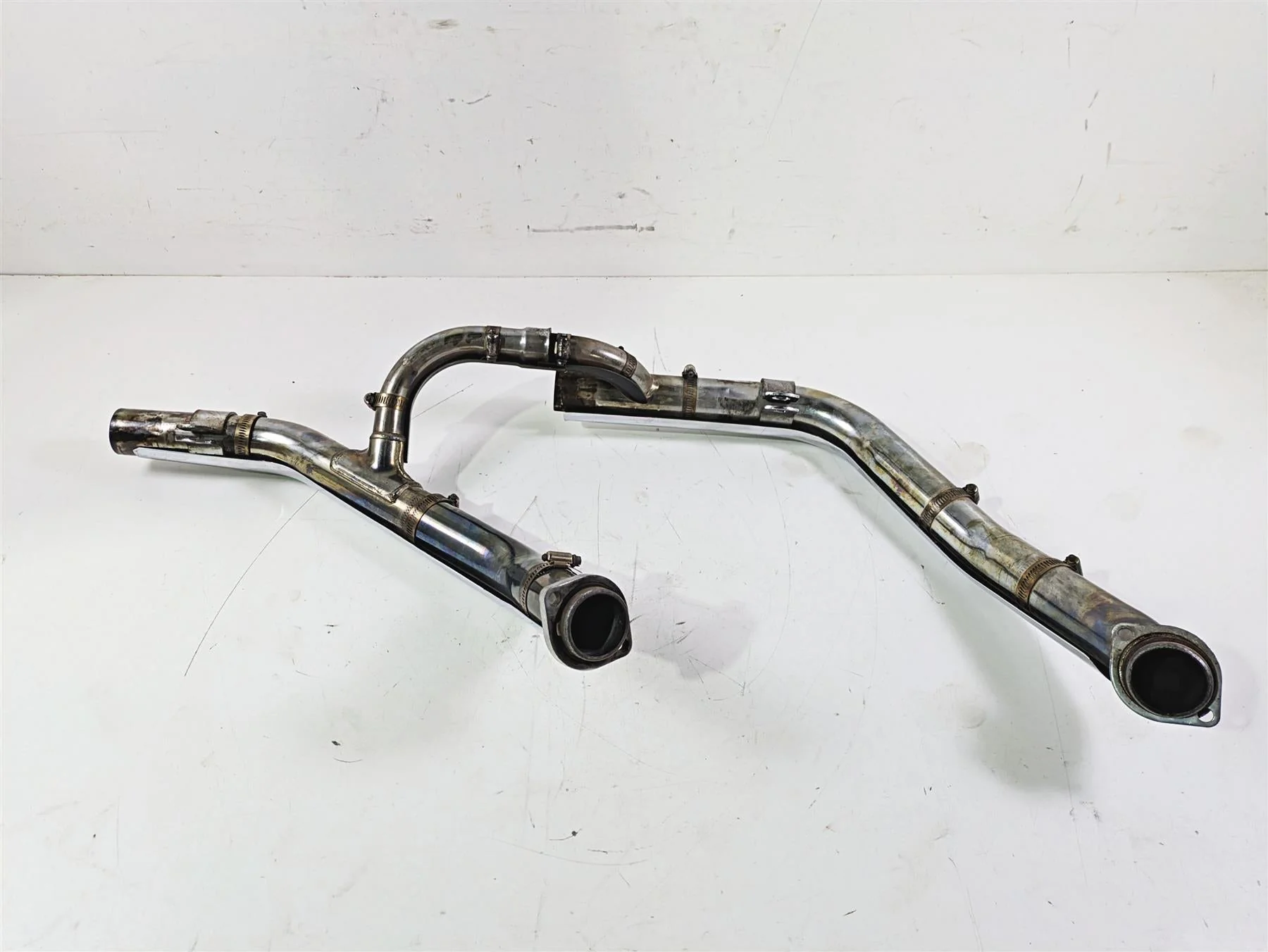 2002 Harley Dyna FXDL Low Rider Oem Exhaust Pipe Header Set 65668-98 65669-98 - Image 9