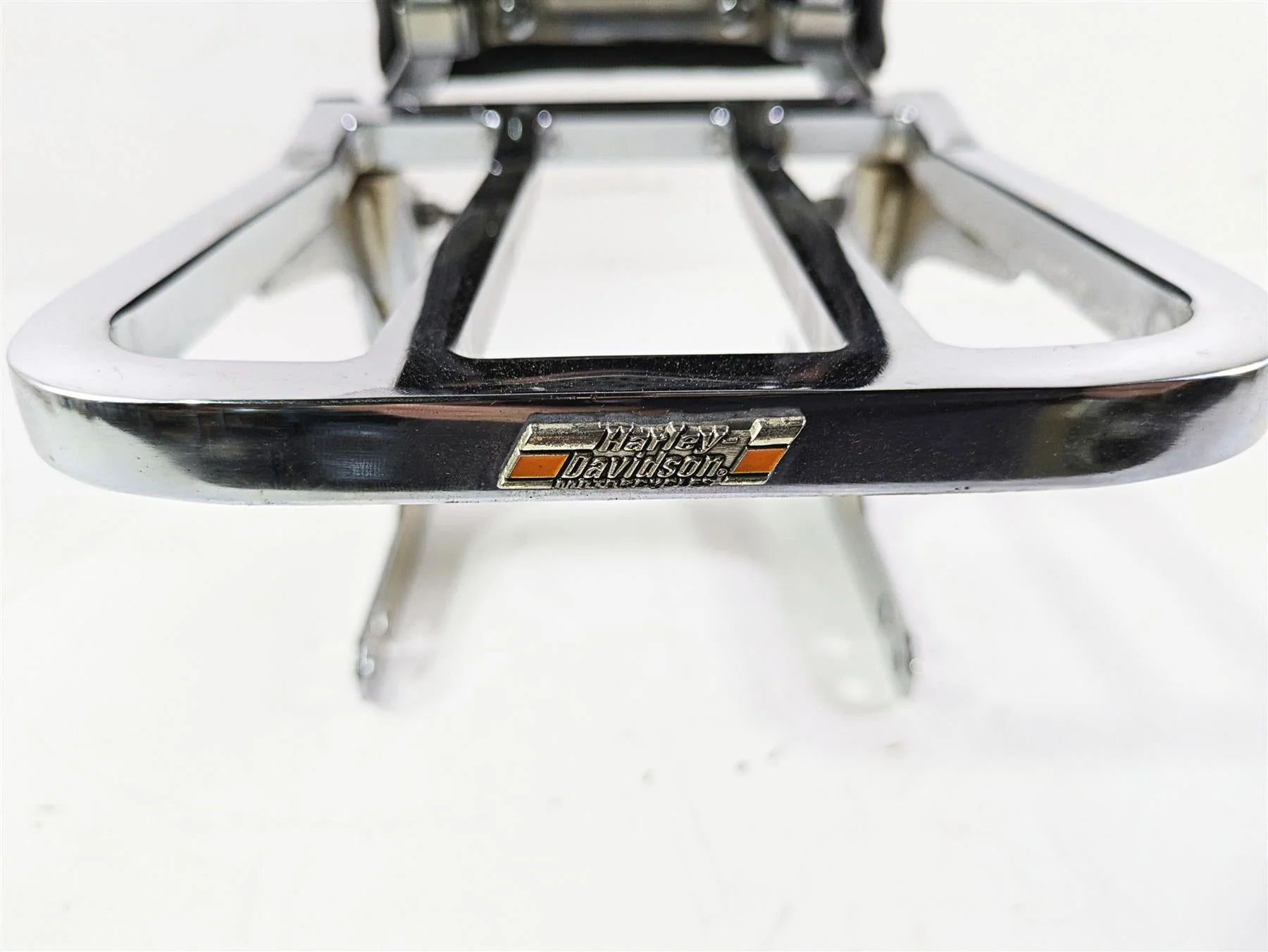 2002 Harley Dyna FXDL Low Rider Rear Chrome Sissy Bar Backrest Six Pack Rack - Image 12