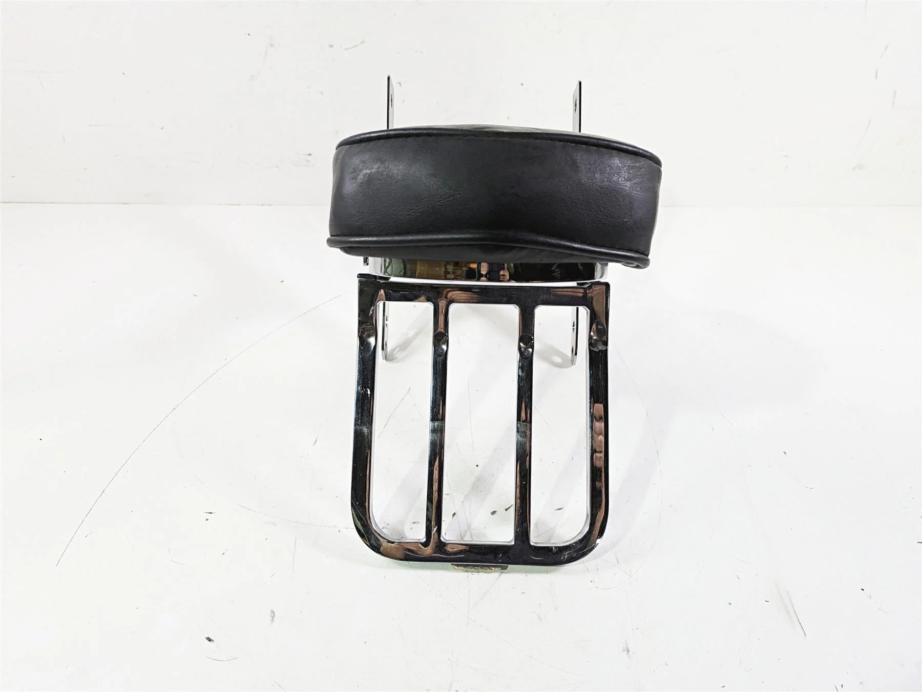 2002 Harley Dyna FXDL Low Rider Rear Chrome Sissy Bar Backrest Six Pack Rack - Image 2