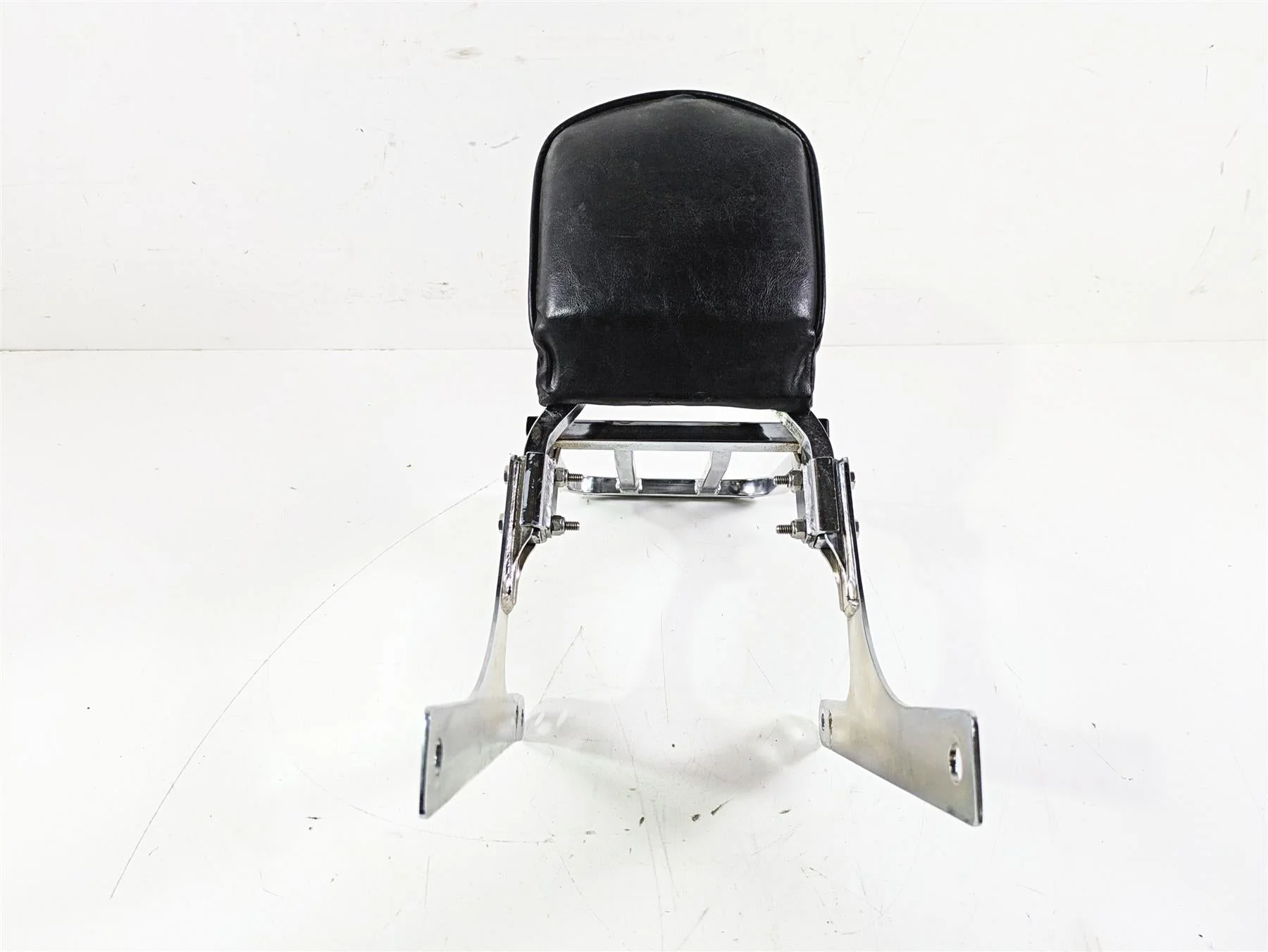 2002 Harley Dyna FXDL Low Rider Rear Chrome Sissy Bar Backrest Six Pack Rack - Image 4