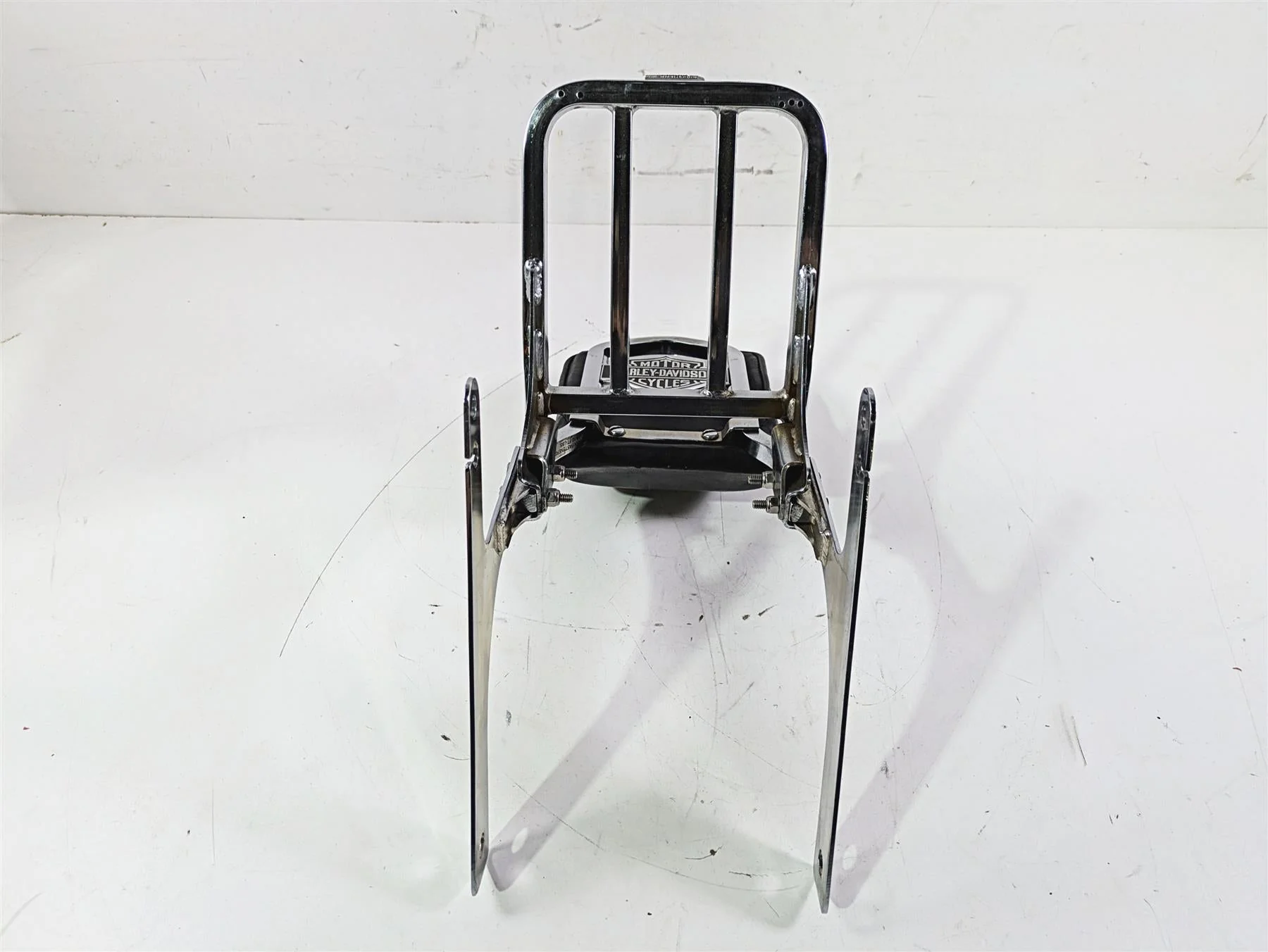 2002 Harley Dyna FXDL Low Rider Rear Chrome Sissy Bar Backrest Six Pack Rack - Image 9