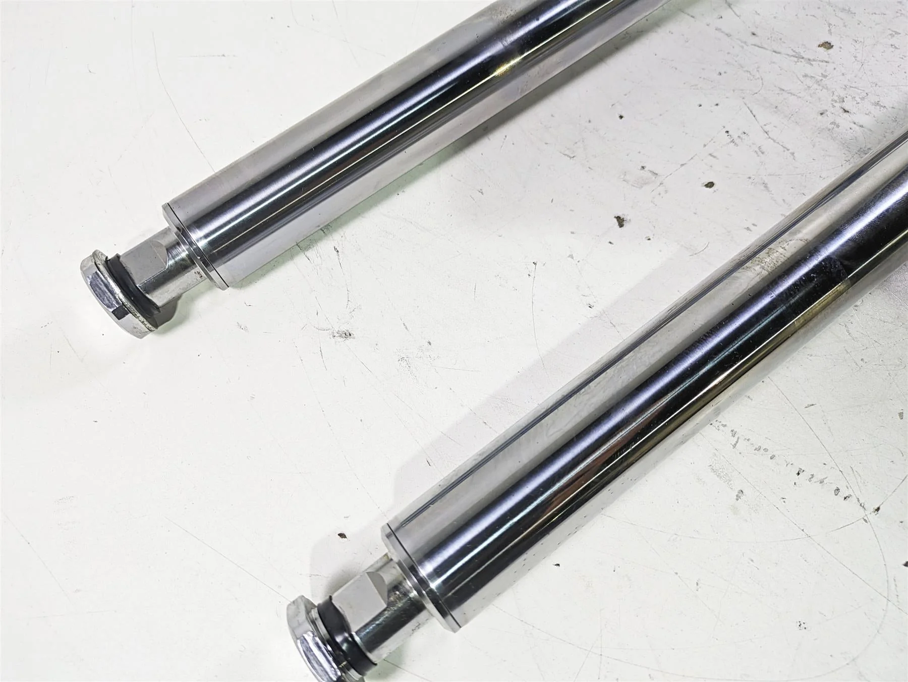 2002 Harley FLSTC Softail Heritage 41mm Front Fork Legs 45915-00 45916-00 - Image 6