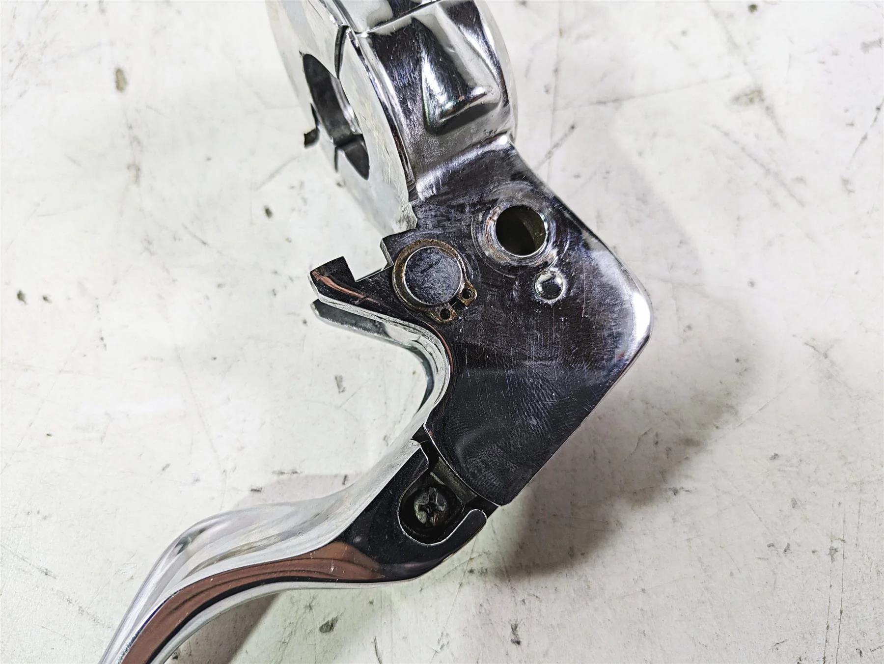 2002 Harley FLSTC Softail Heritage Chrome Clutch Perch & Lever 45015-96 - Image 6