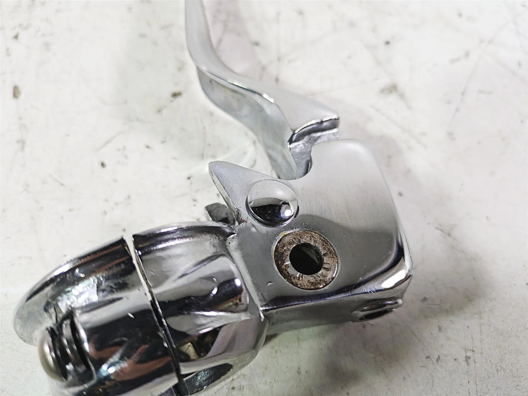 2002 Harley FLSTC Softail Heritage Chrome Clutch Perch & Lever 45015-96 - Image 8