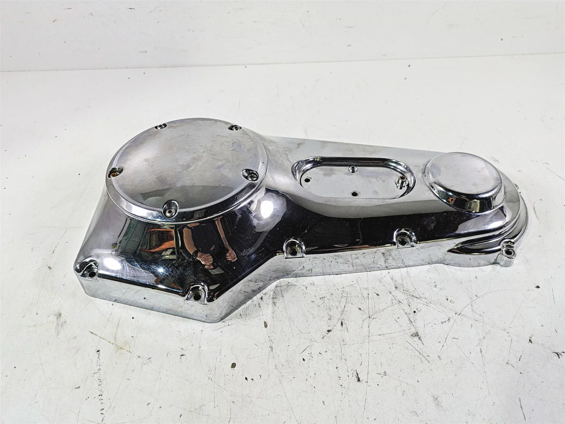 2002 Harley FLSTC Softail Heritage Classic Outer Primary Clutch Cover 60506-99 - Image 5