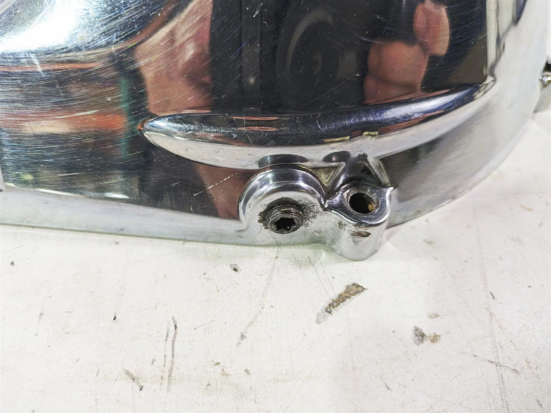 2002 Harley FLSTC Softail Heritage Classic Outer Primary Clutch Cover 60506-99 - Image 7