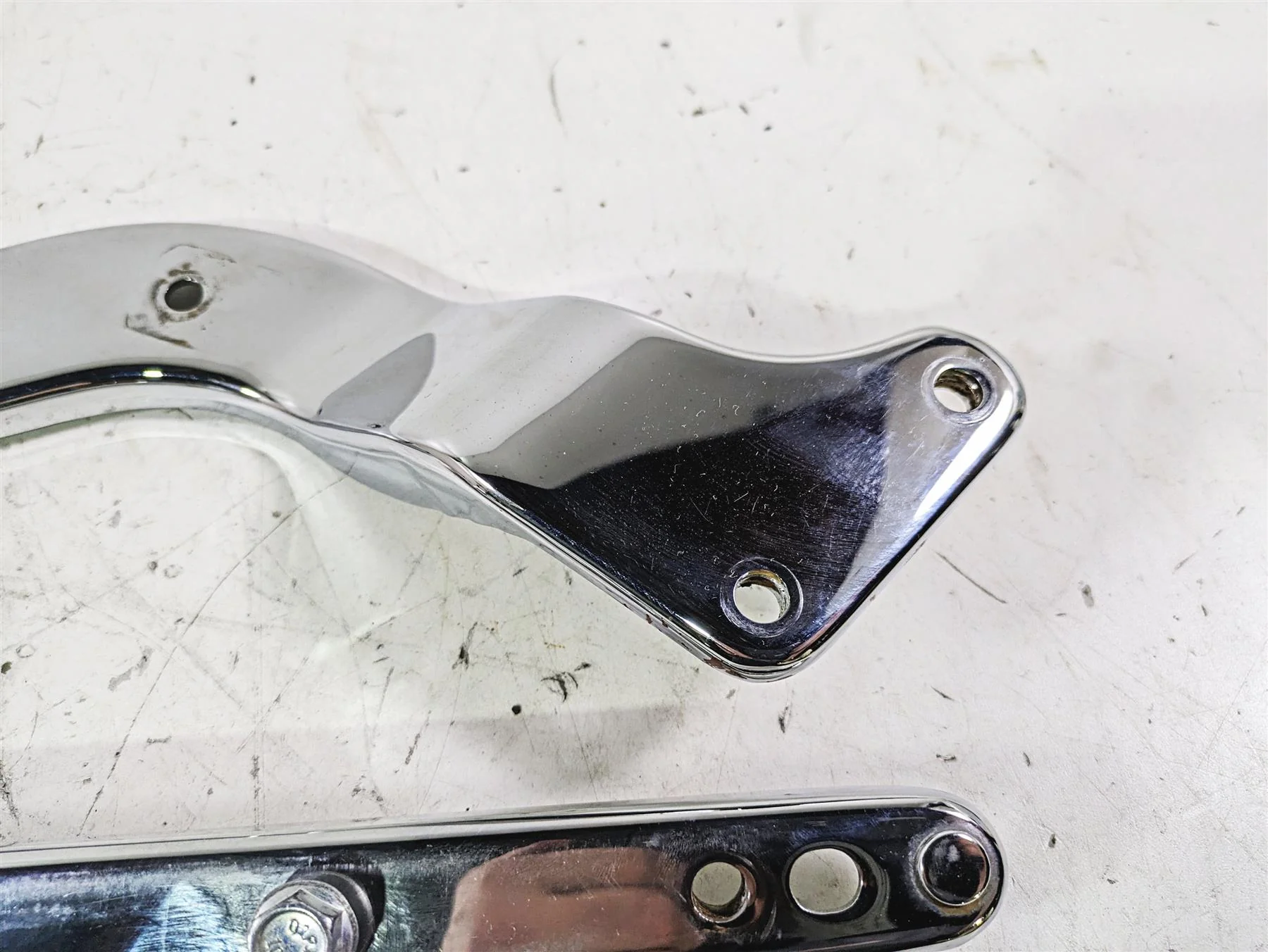 2002 Harley FLSTC Softail Heritage Rear Fender Chrome Braces 59955-00 59954-00 - Image 4