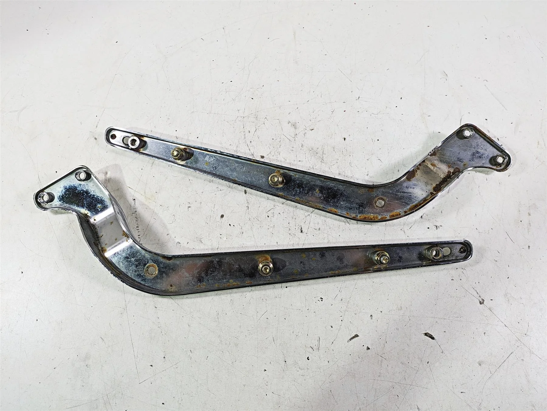 2002 Harley FLSTC Softail Heritage Rear Fender Chrome Braces 59955-00 59954-00 - Image 7