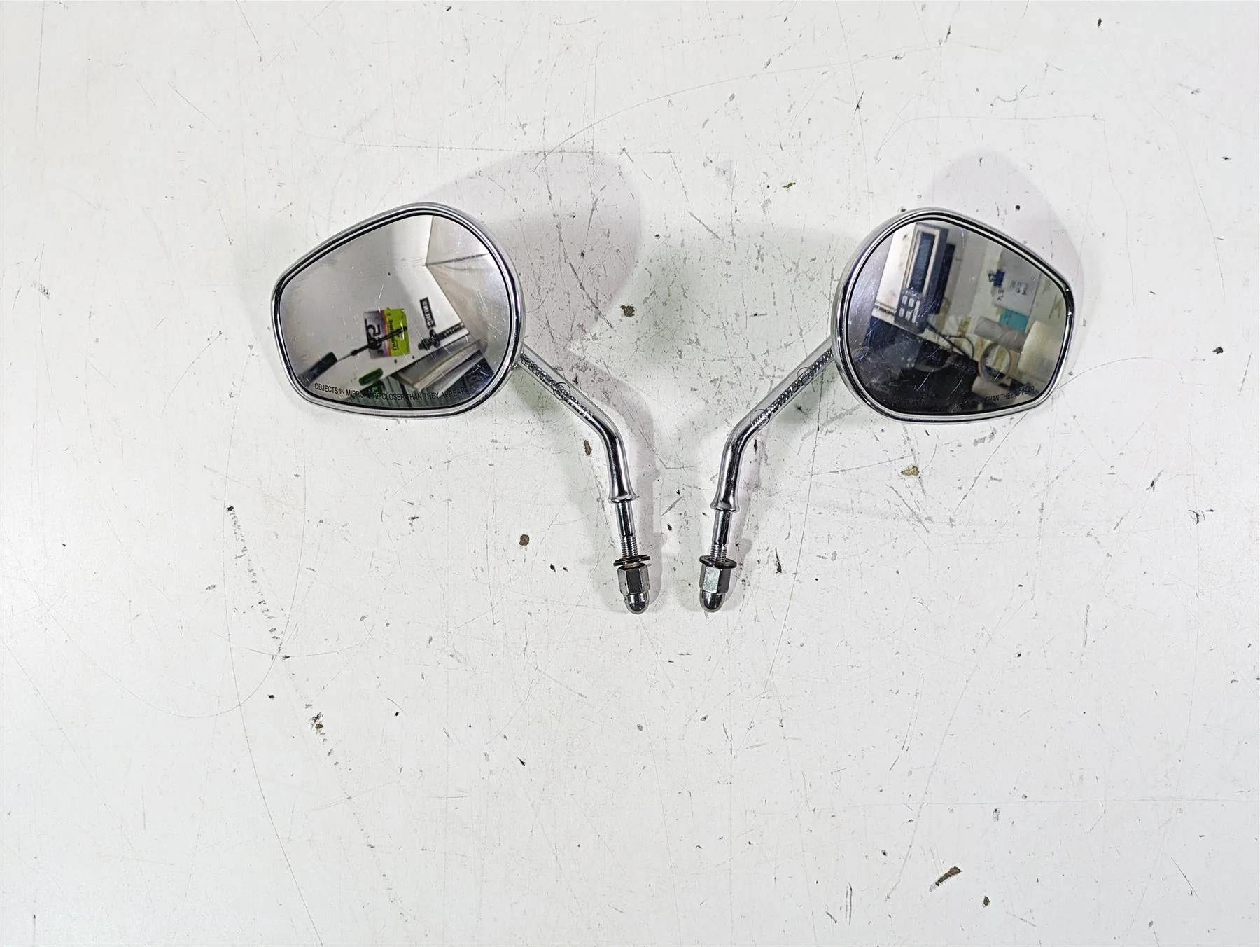 2002 Harley FLSTC Softail Heritage Rear View Mirror Set 91875-88A 91892-88A - Image 5