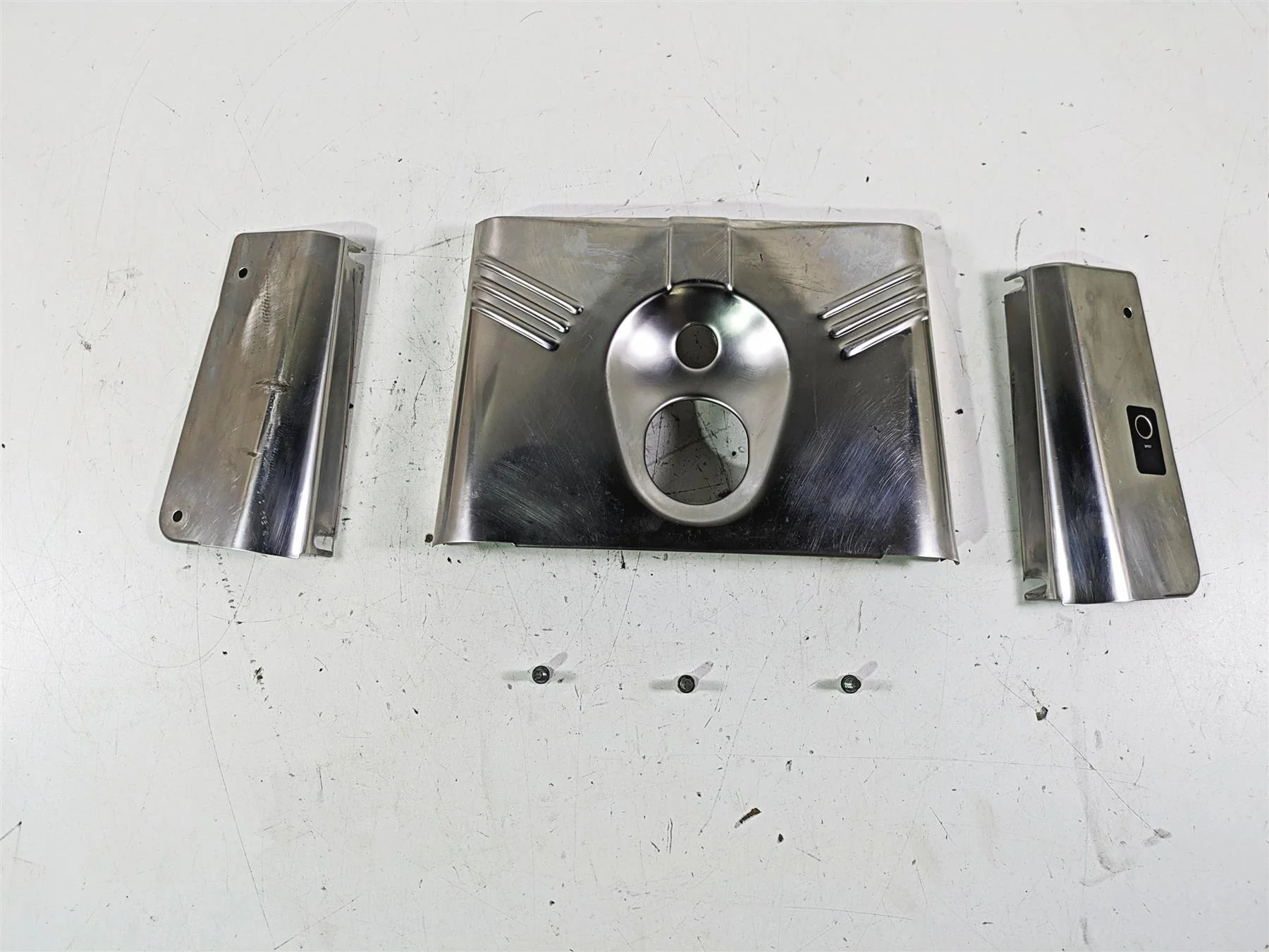 2002 Harley FLSTC Softail Heritage Stainless Lamp Headlight Cover Set 67808-86