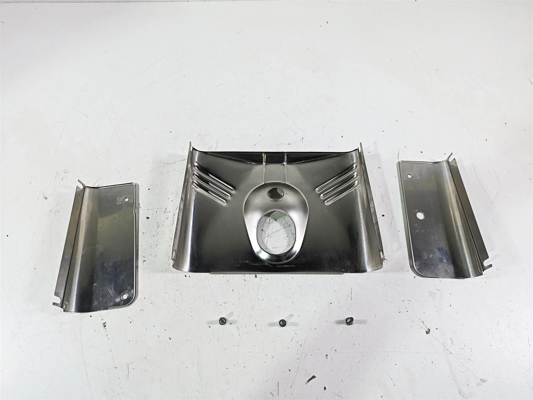 2002 Harley FLSTC Softail Heritage Stainless Lamp Headlight Cover Set 67808-86 - Image 8