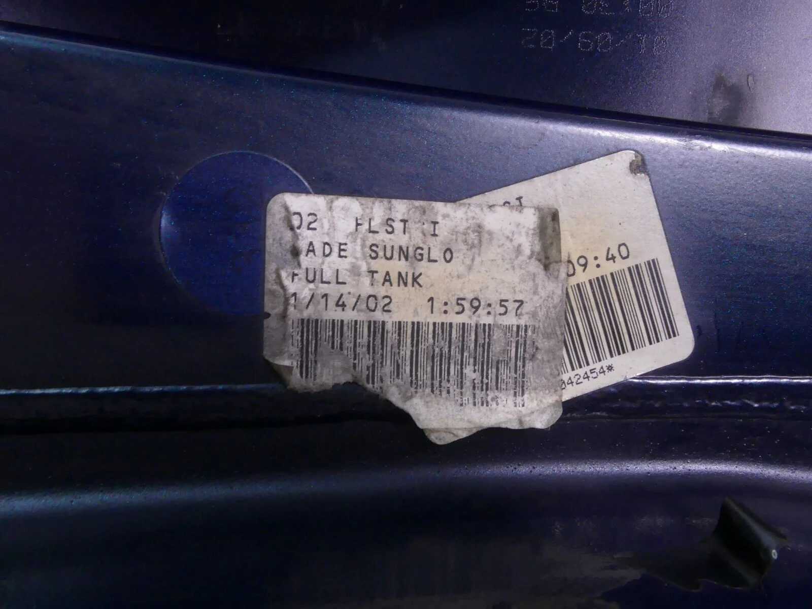 2002 Harley FLSTCI Softail Heritage Fuel Gas Petrol Tank Reservoir -Dent 61625-0 - Image 7