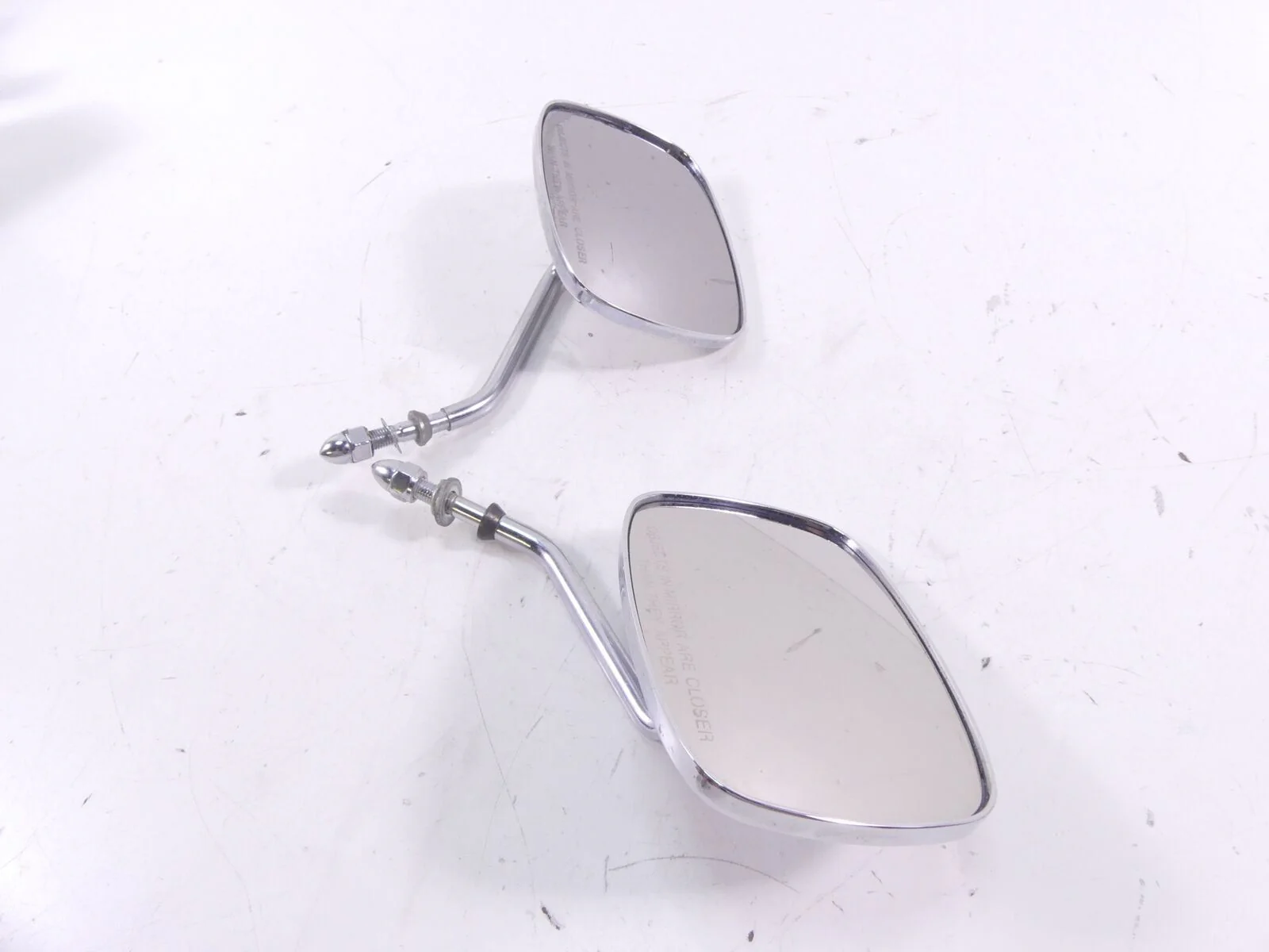 2002 Harley FLSTCI Softail Heritage Left Right Rear View Mirror Set 91875-88A - Image 2