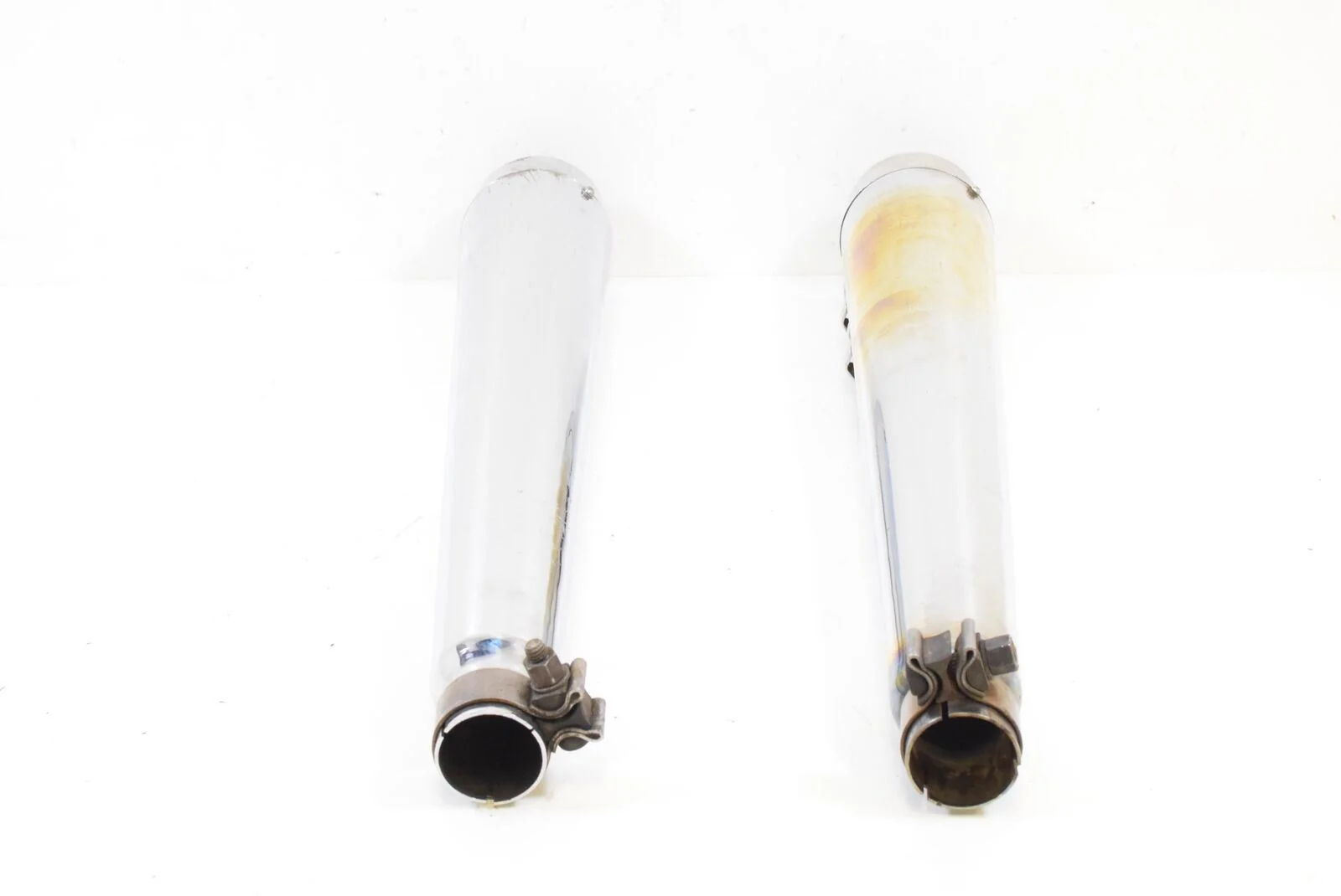 2002 Harley Touring FLHT Electra Glide Loud Open Exhaust Slip On Mufflers Pipes - Image 2