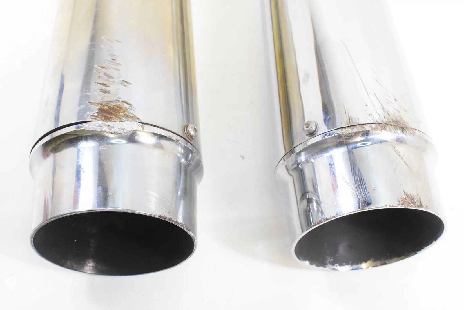 2002 Harley Touring FLHT Electra Glide Loud Open Exhaust Slip On Mufflers Pipes - Image 5